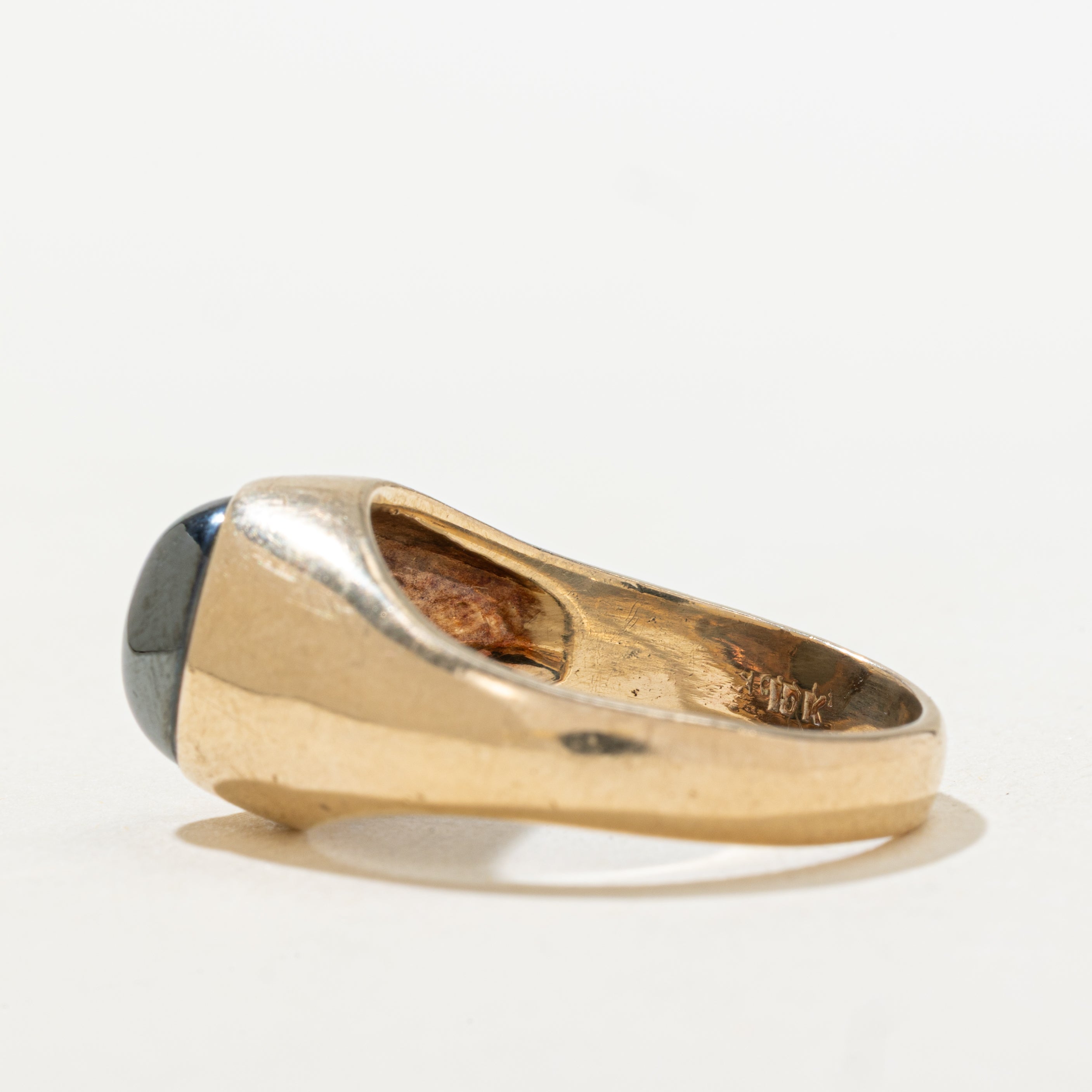 Cabochon Hematite Dome Ring | SZ 9.75