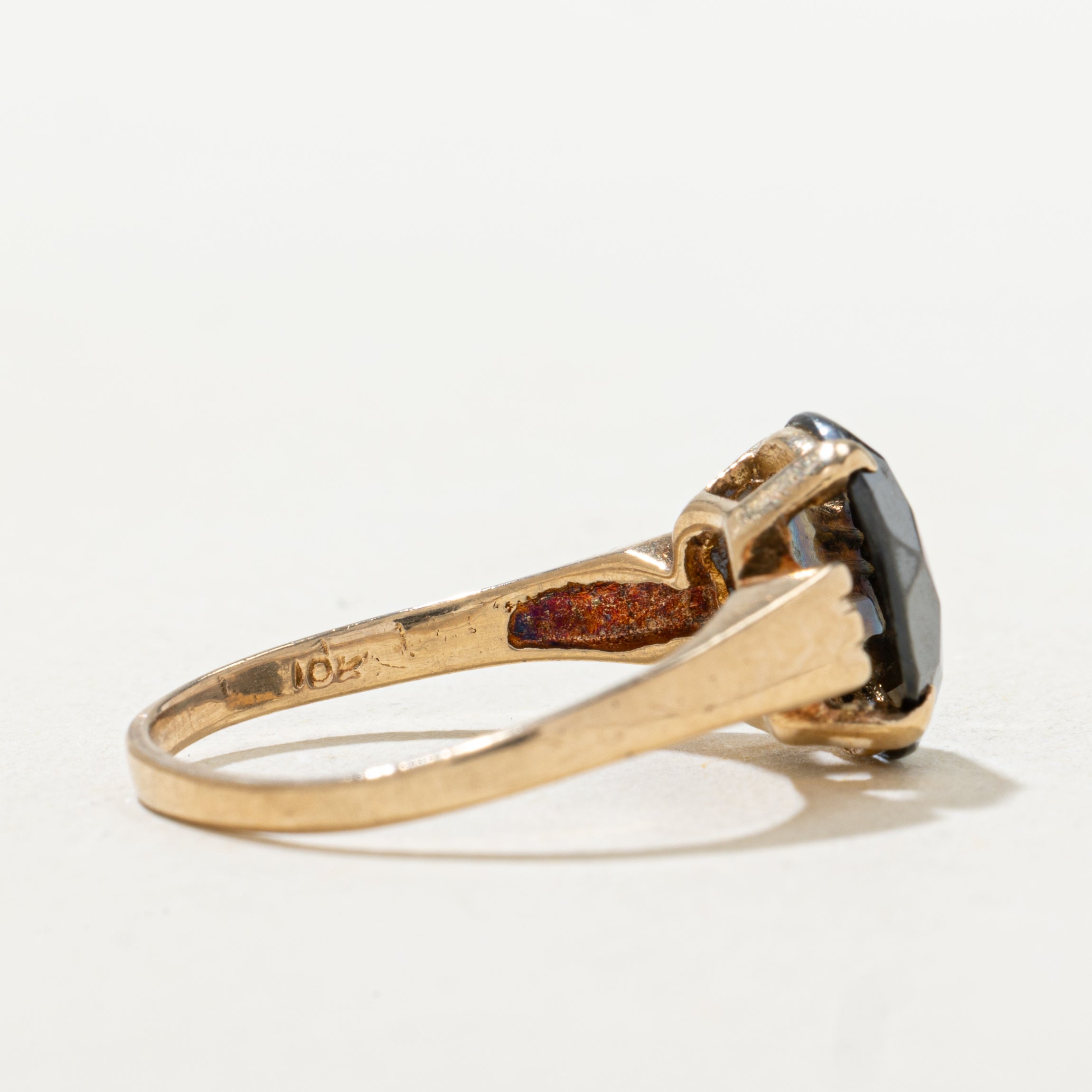 Oval Cut Hematite Ring | SZ 6