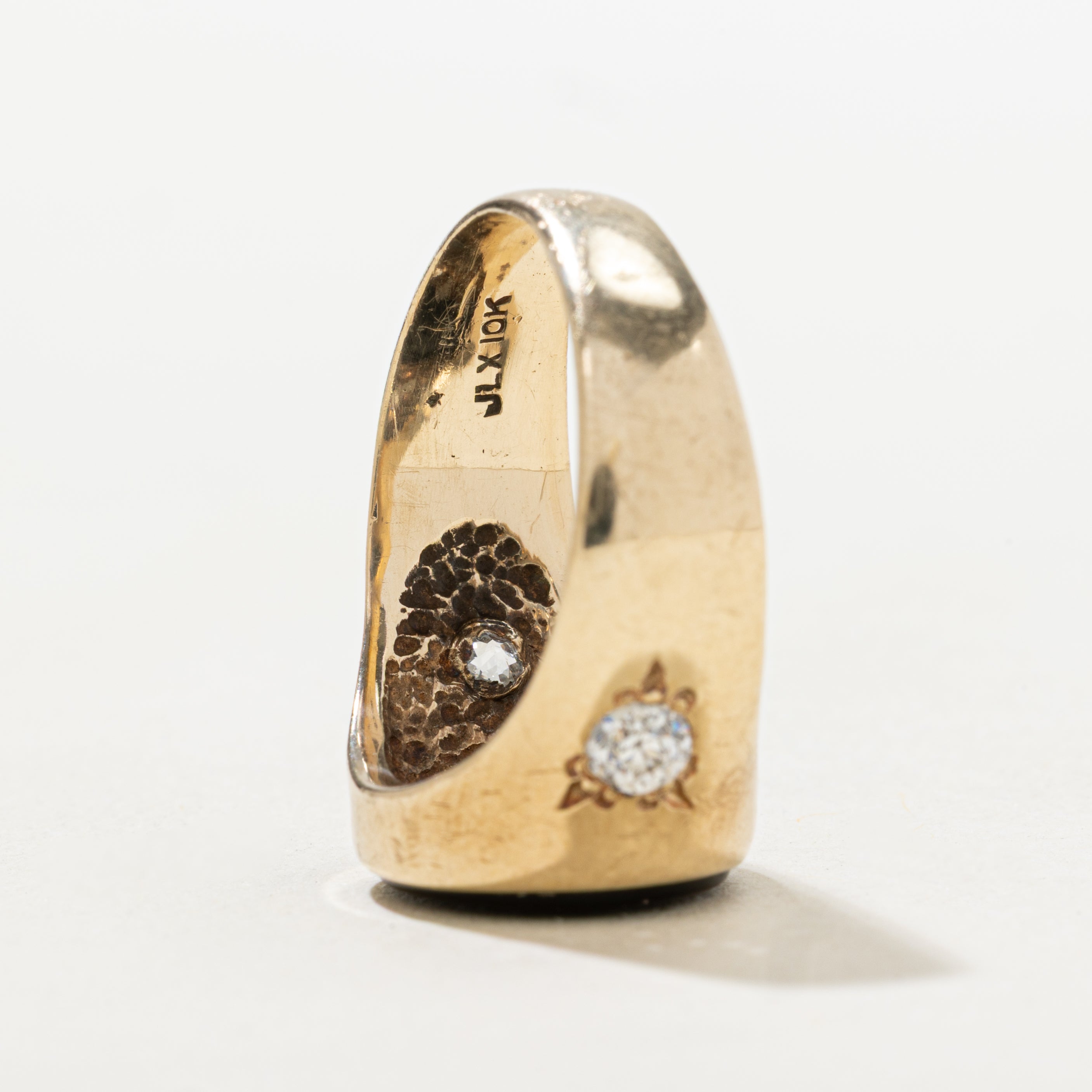Onyx & Old Mine Cut Diamond Signet Ring | 2.00ct, 0.30ctw | SZ 7.5