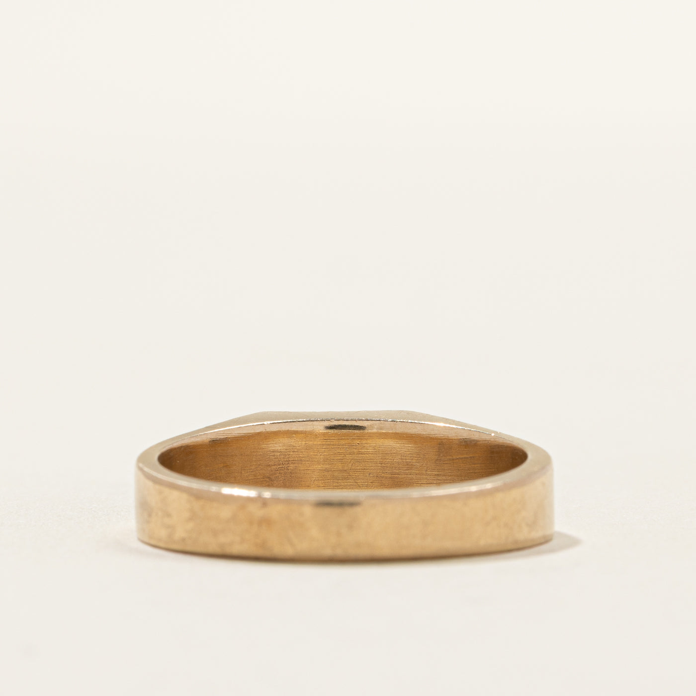 10k Yellow Gold Enamel "7778" Signet Ring | SZ 9