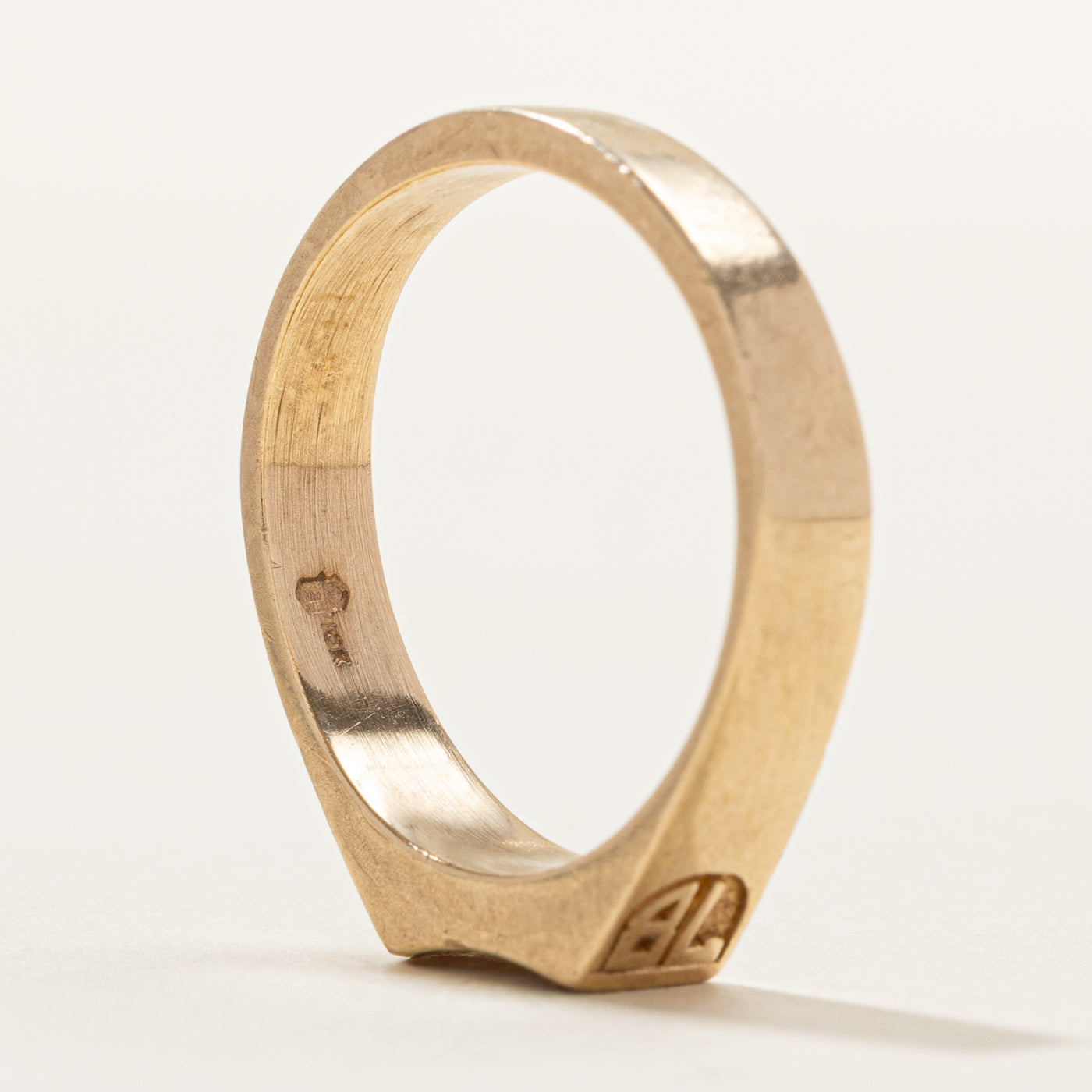 10k Yellow Gold Enamel "7778" Signet Ring | SZ 9