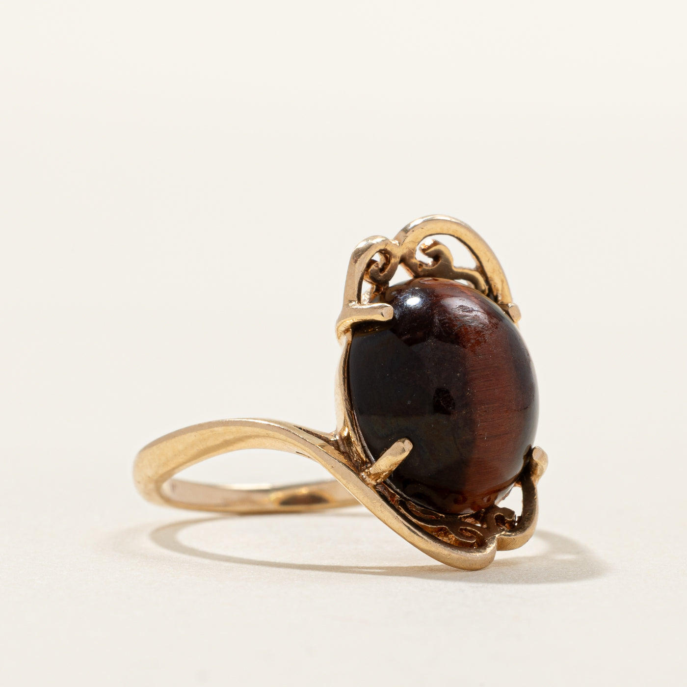 Cabochon Cat's Eye Bypass Ring | SZ 7