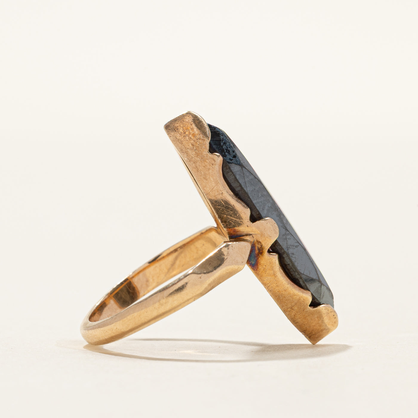 Hematite Navette Ring | SZ 5.25