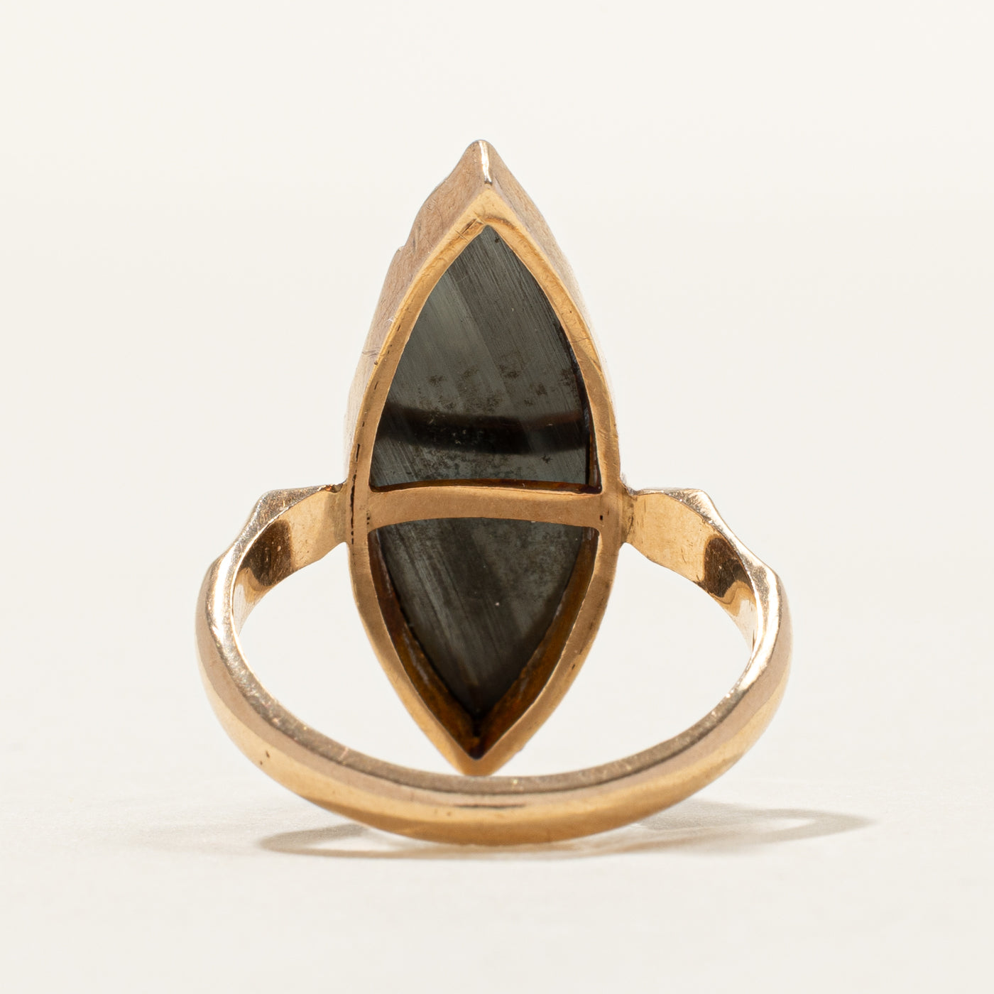 Hematite Navette Ring | SZ 5.25