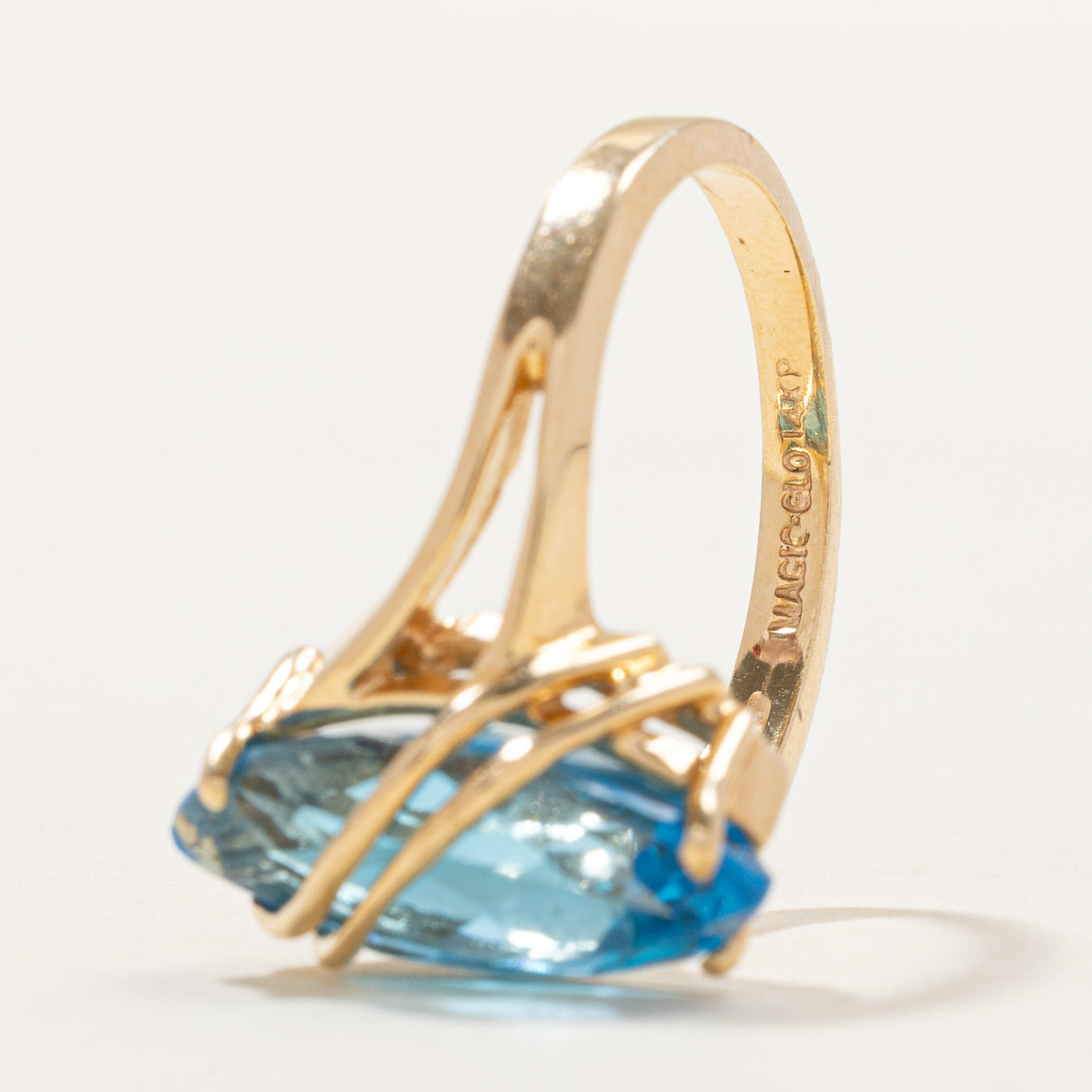 Marquise Cut Topaz Chevron Ring | 3.06ct | SZ 5.25