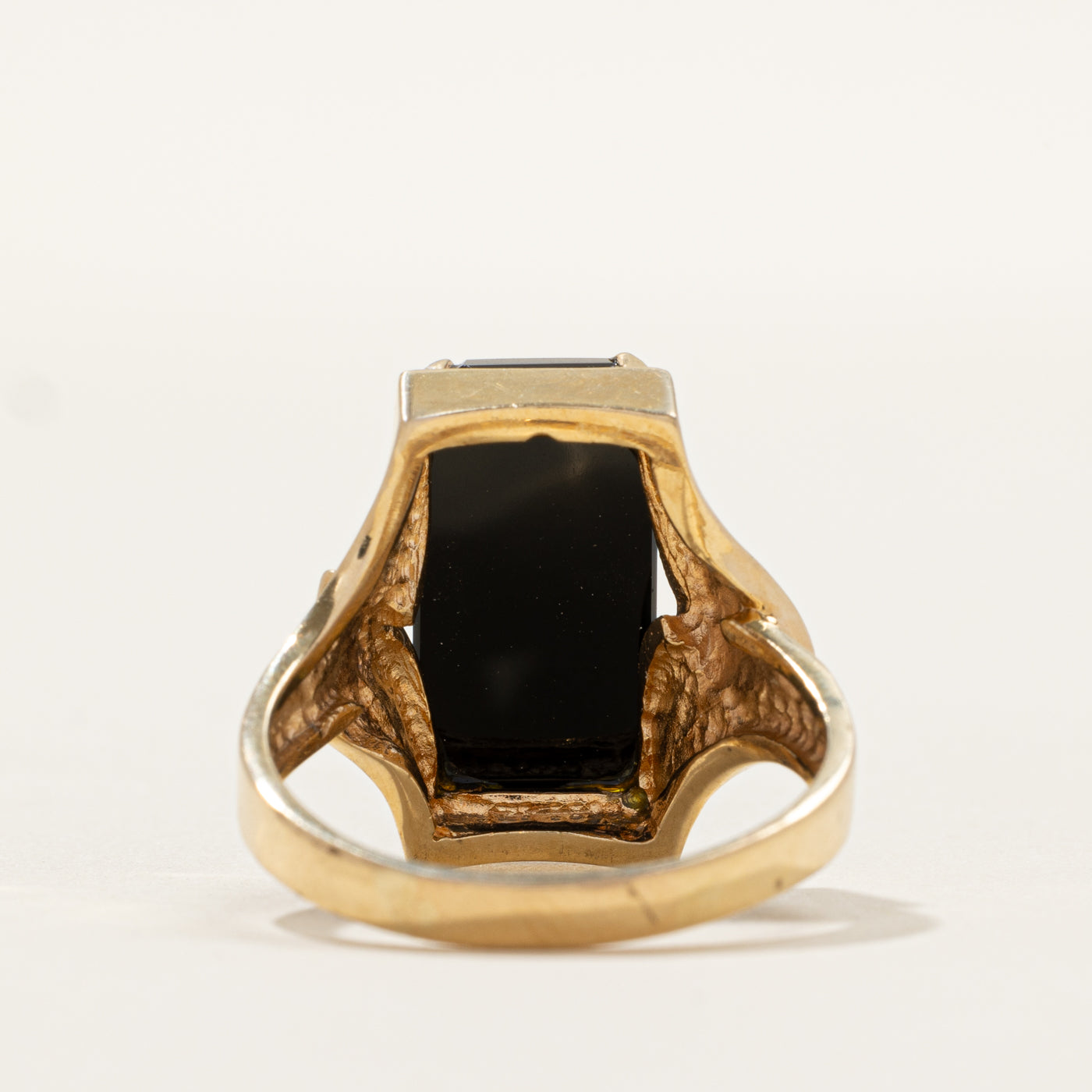 Rectangle Cut Onyx Signet Ring | SZ 9.25