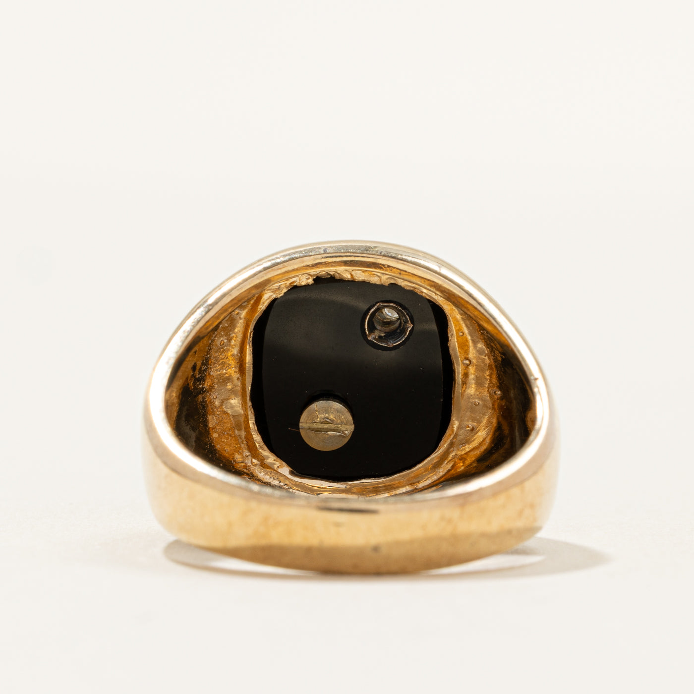 Only & Diamond "R" Initial Signet Ring | 0.02ct | SZ 10