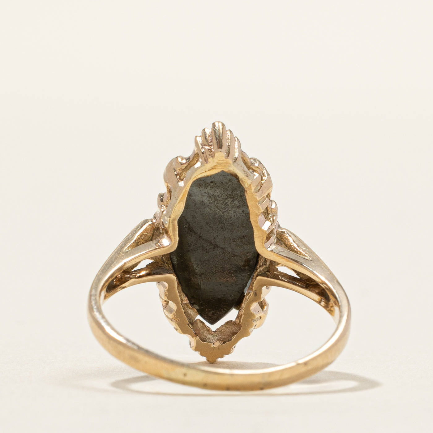 Hematite Navette Ring | SZ 5.75