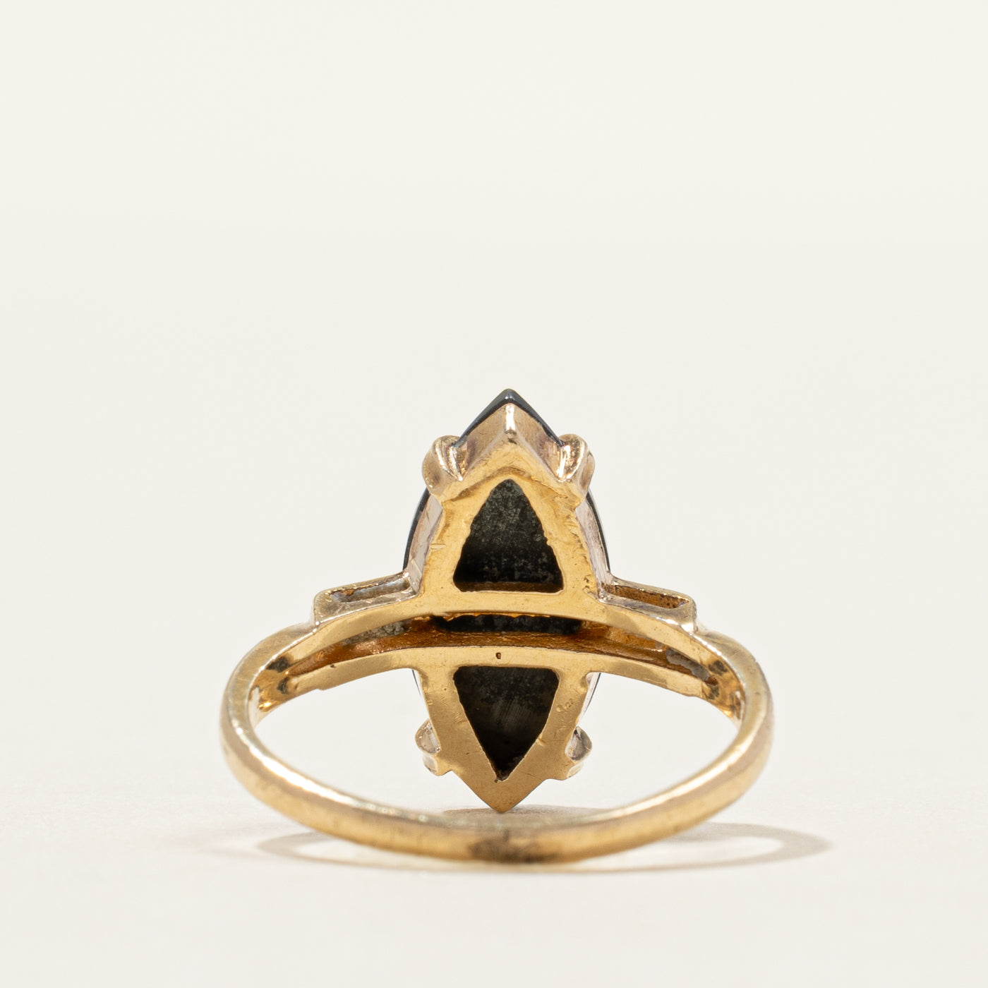 Hematite Navette Ring | SZ 4.25