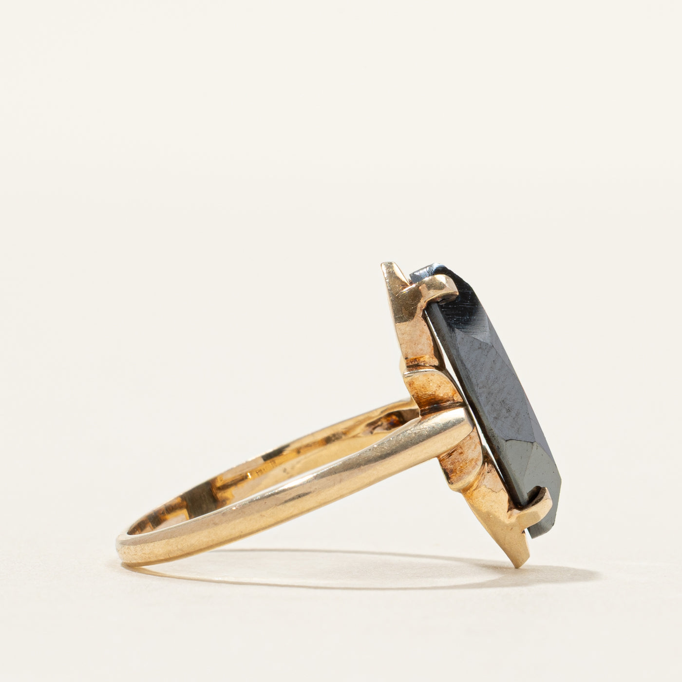 Hematite Navette Ring | SZ 6.5