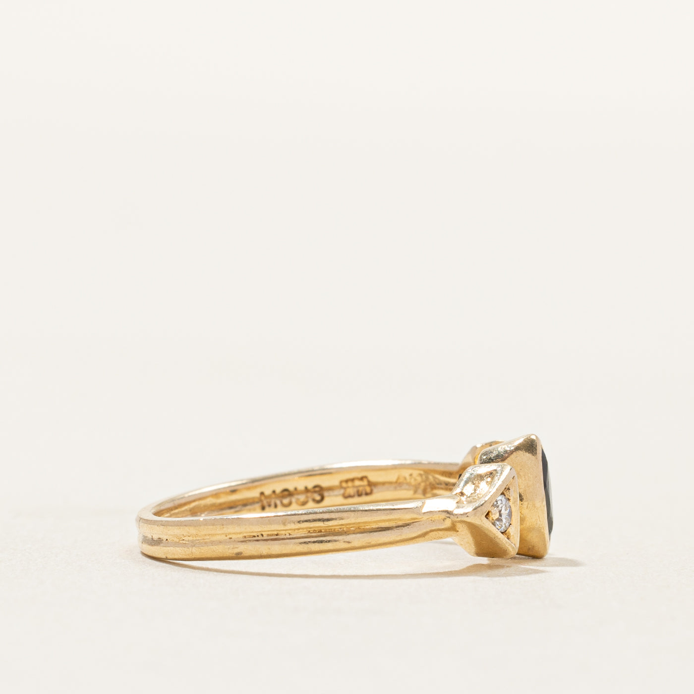 Marquise Cut Sapphire & Diamond Ring | 0.03ctw | SZ 3.75