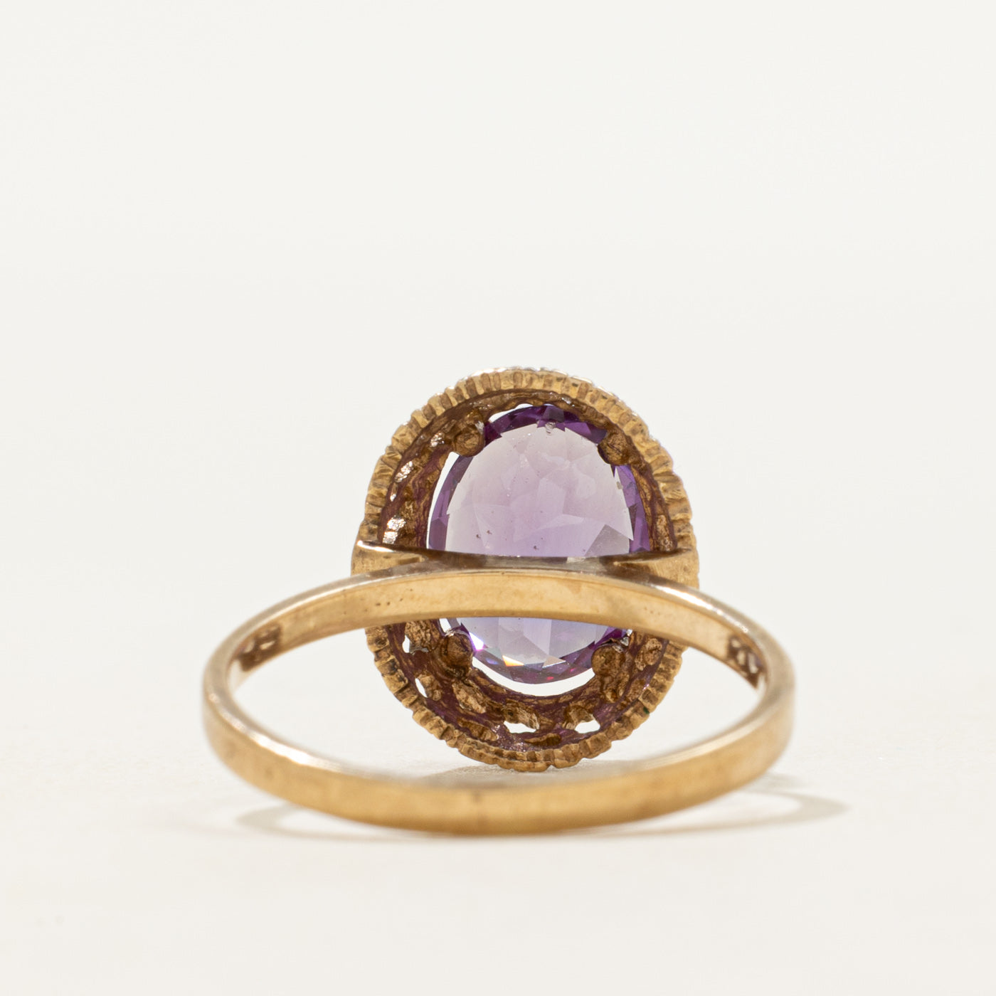 Oval Cut Synthetic Sapphire Ring | SZ 5.25
