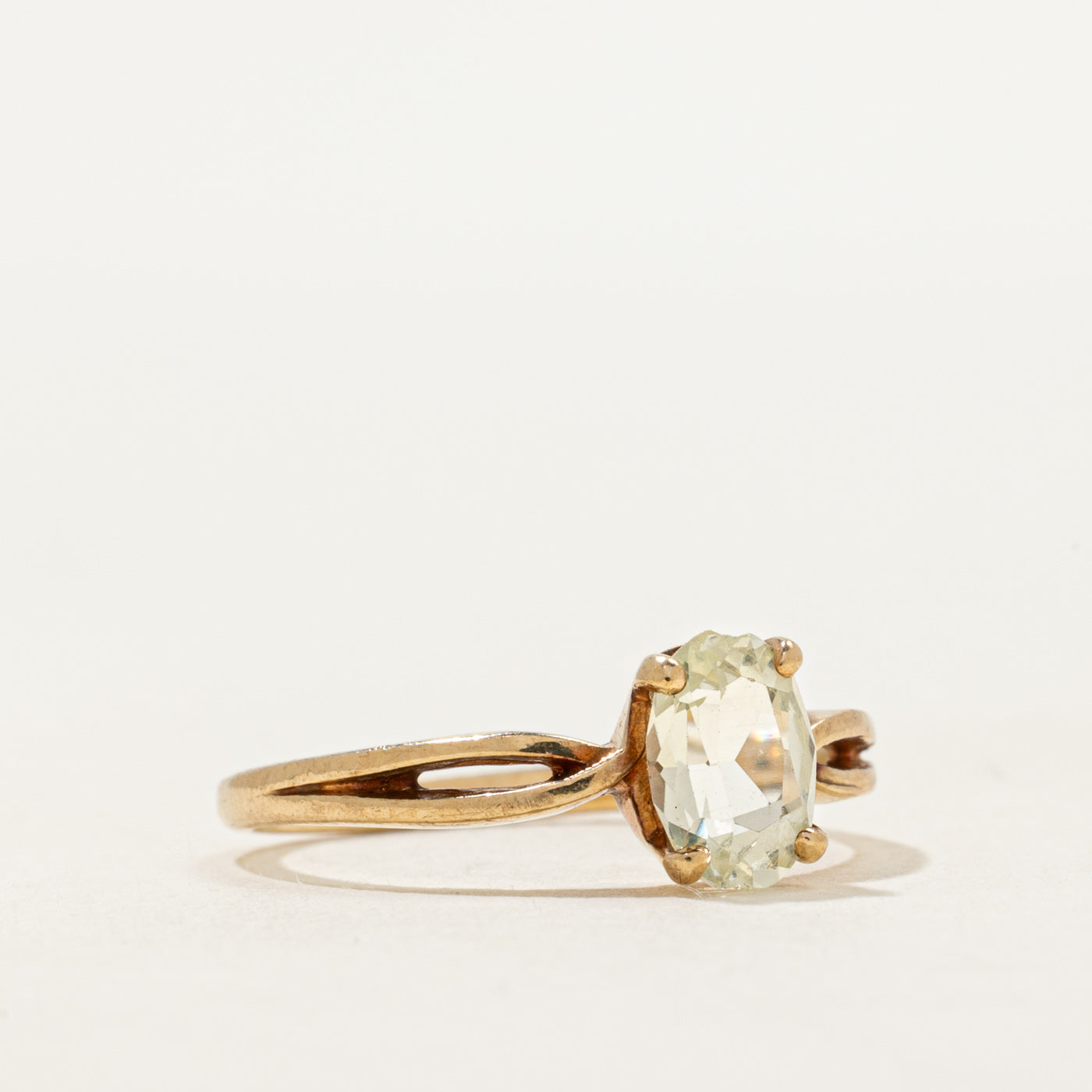 Oval Cut Basket Set Synthetic Spinel Ring | SZ 5.25