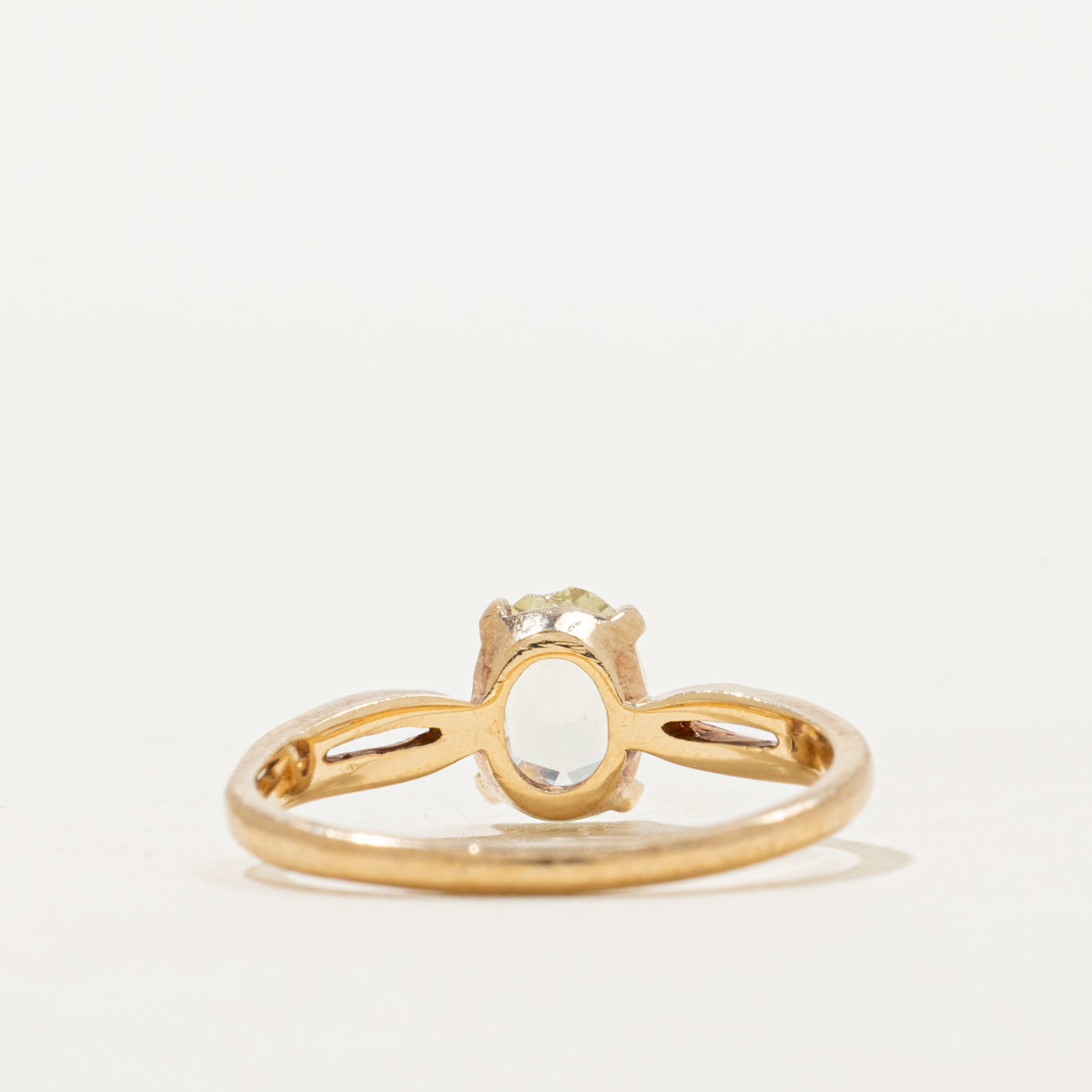 Oval Cut Basket Set Synthetic Spinel Ring | SZ 5.25