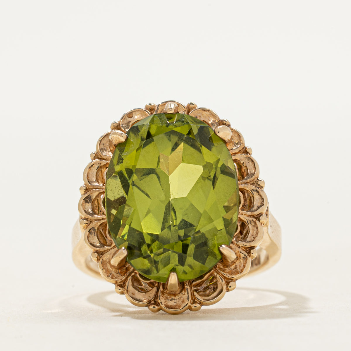 Oval Cut Synthetic Spinel Cocktail Ring | SZ 7