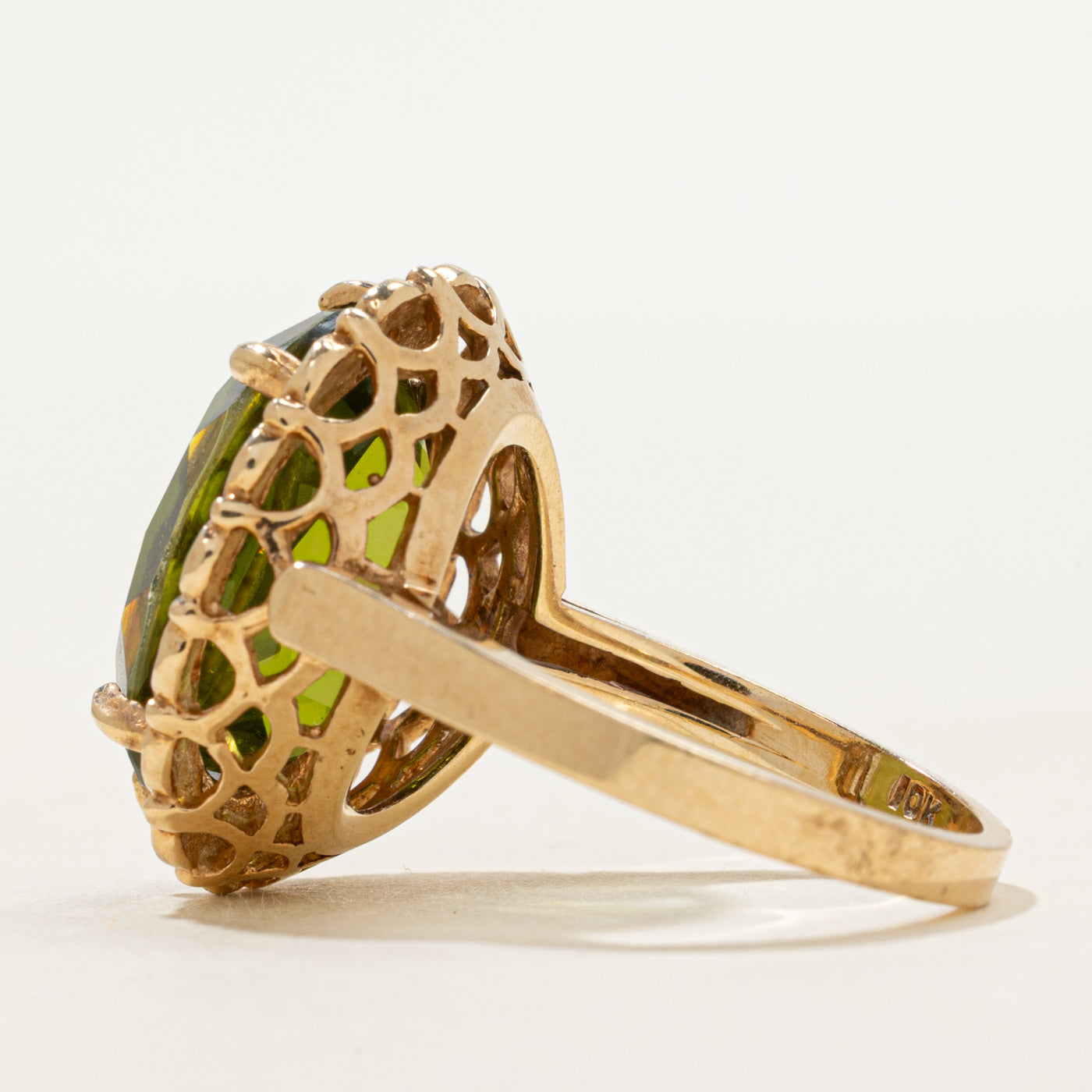 Oval Cut Synthetic Spinel Cocktail Ring | SZ 7