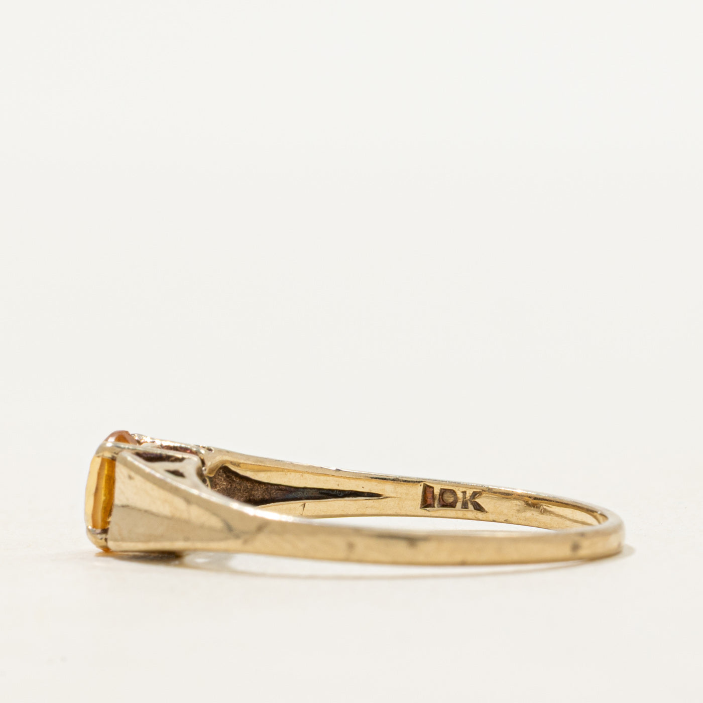 Oval Cut Citrine Tapered Ring | SZ 6