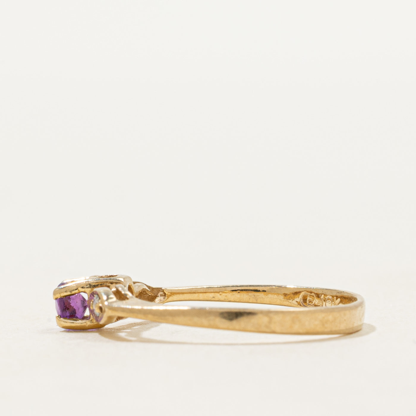 Amethyst & Diamond Petite Ring | SZ 3.75