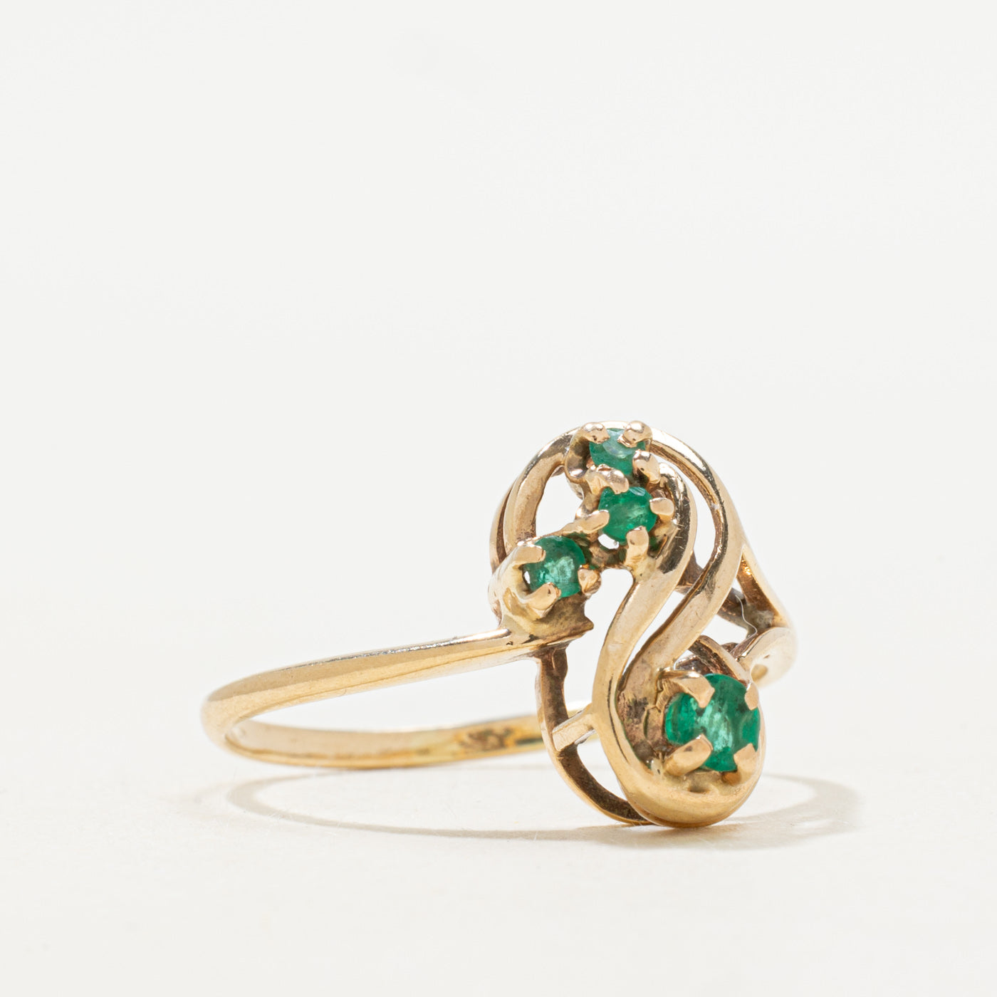 Emerald Swirl Design Ring | SZ 7.75
