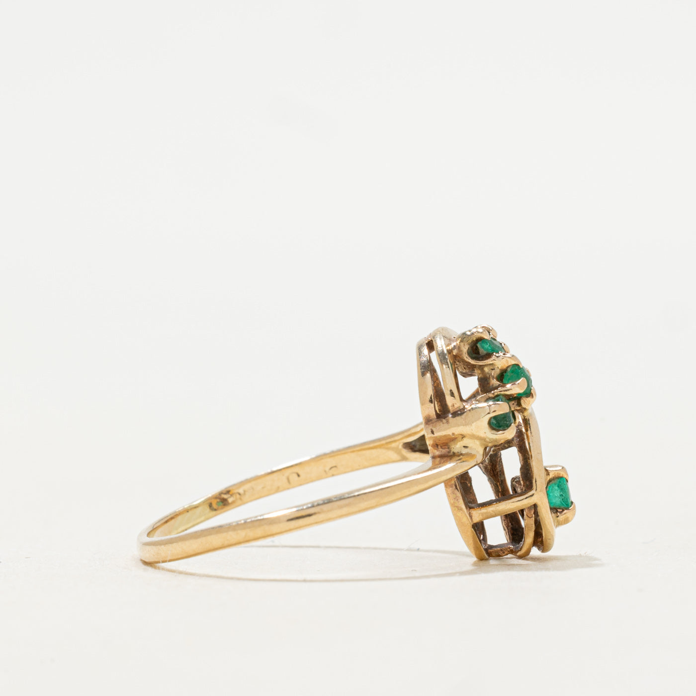 Emerald Swirl Design Ring | SZ 7.75