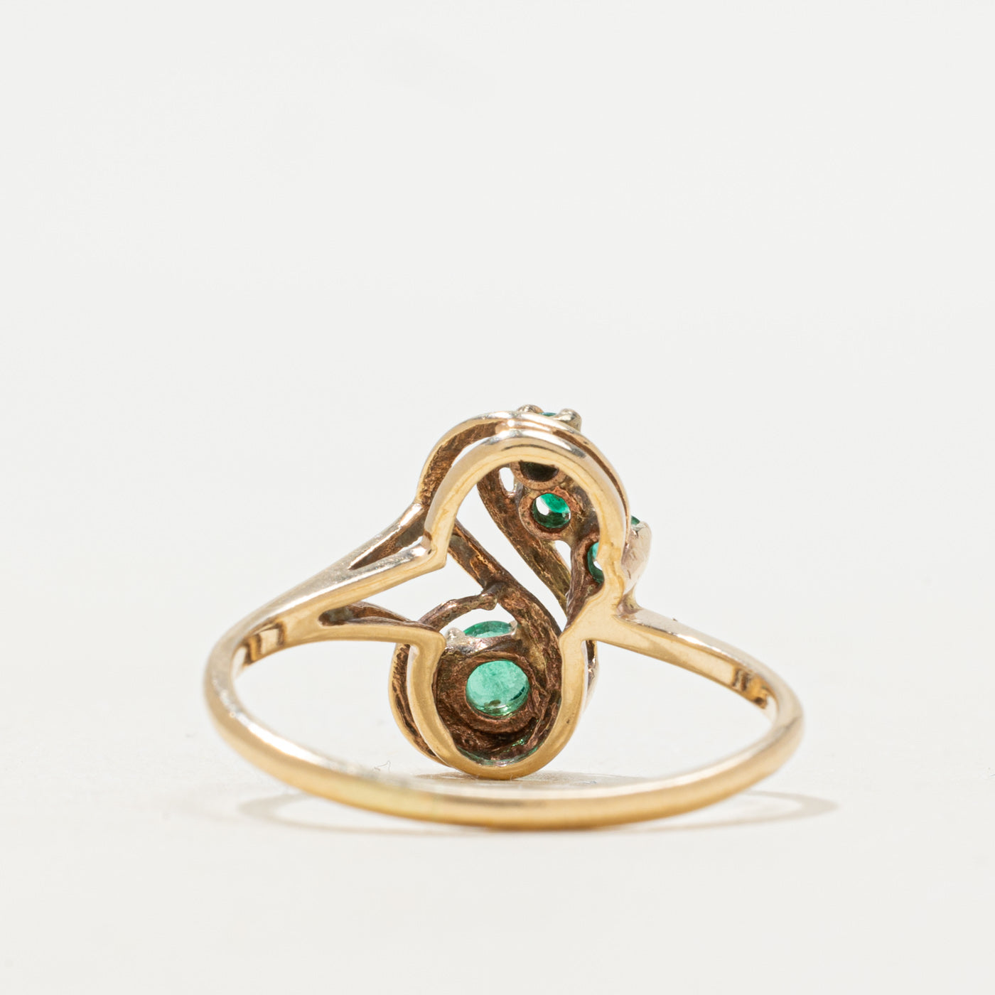 Emerald Swirl Design Ring | SZ 7.75