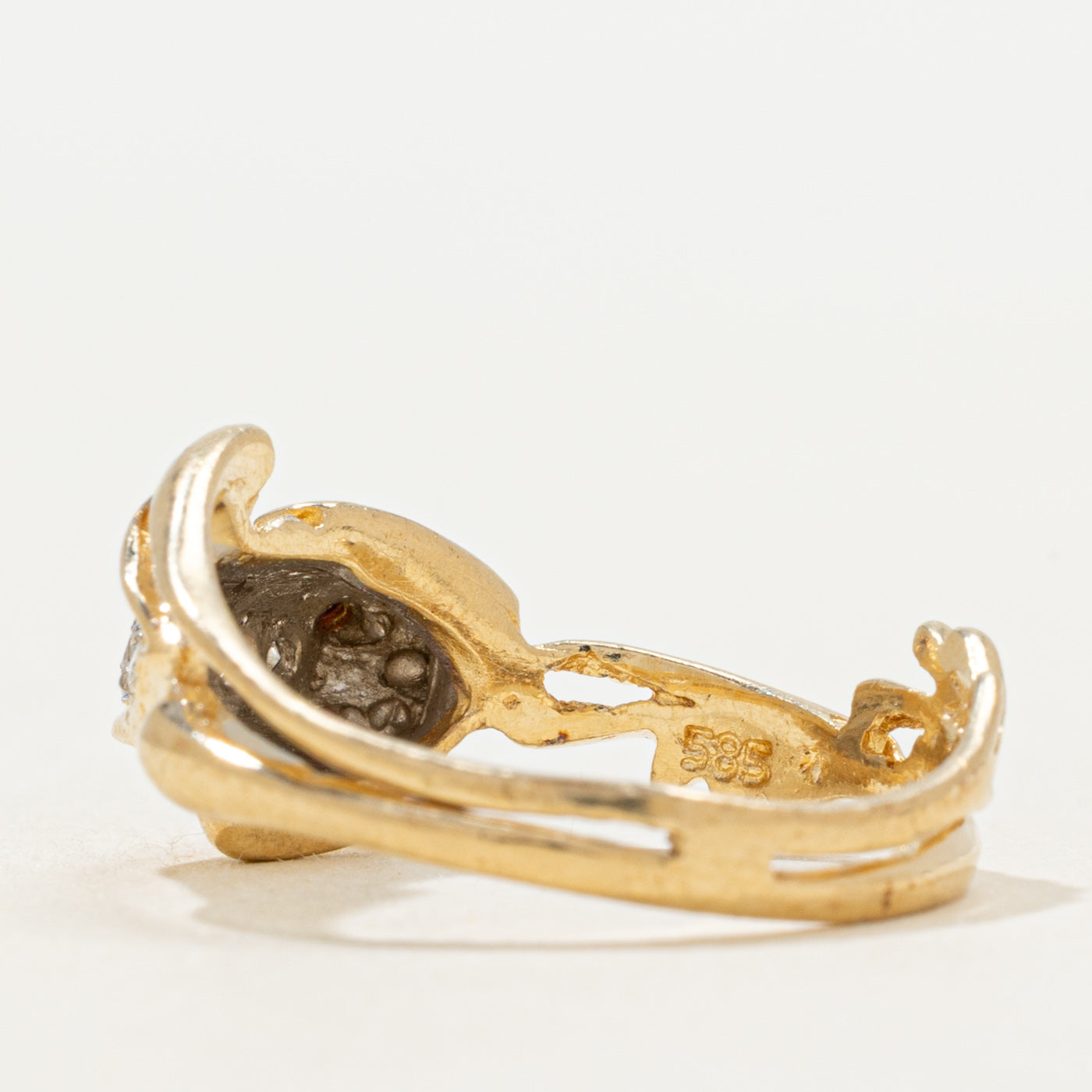 Diamond & Ruby Frog Ring | SZ 6.25