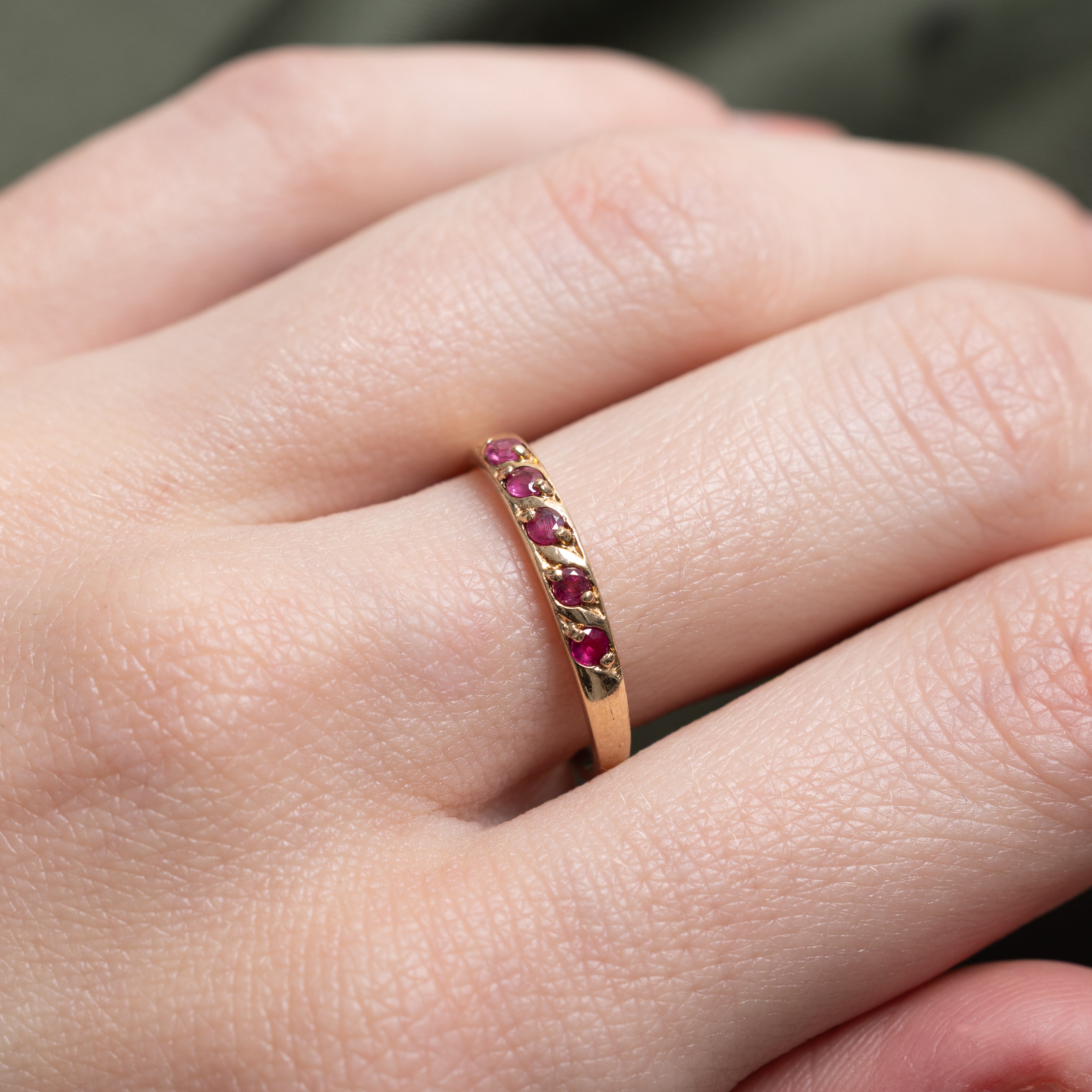 Five Stone Ruby Band | SZ 7