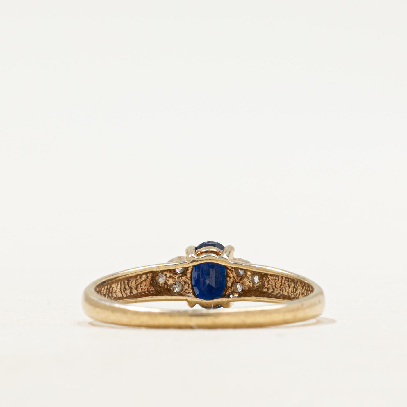 Oval Cut Sapphire & Diamond Accented Ring | SZ 6.75