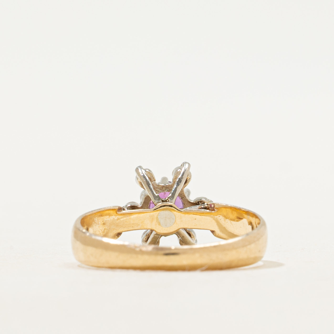 Ruby & Diamond Petal Ring | SZ 4