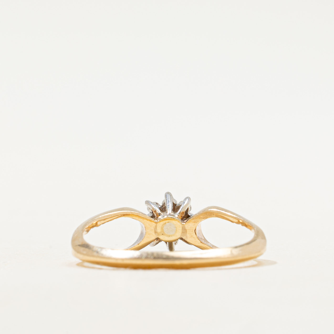 Ruby & Diamond Petal Open Shank Ring | SZ 6.75