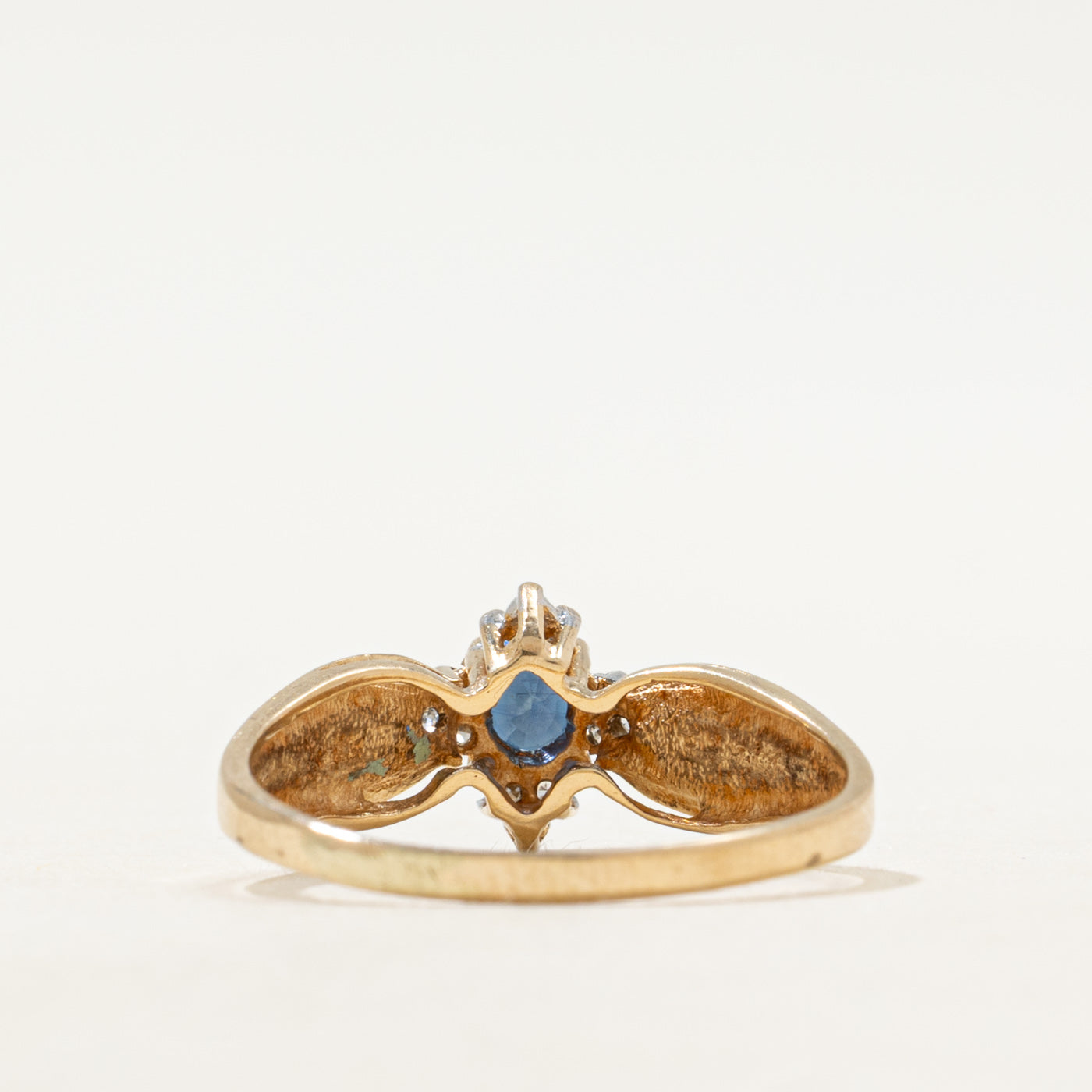 Sapphire & Diamond Reverse Tapered Ring | SZ 7