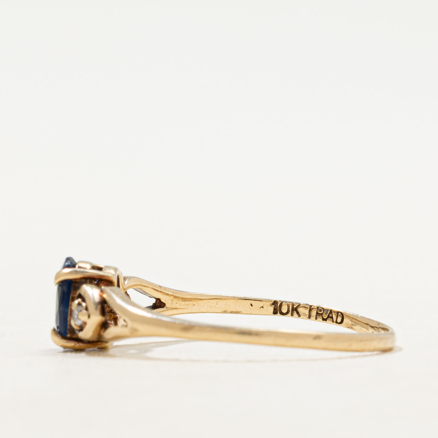 Sapphire & Diamond Heart Ring | SZ 8