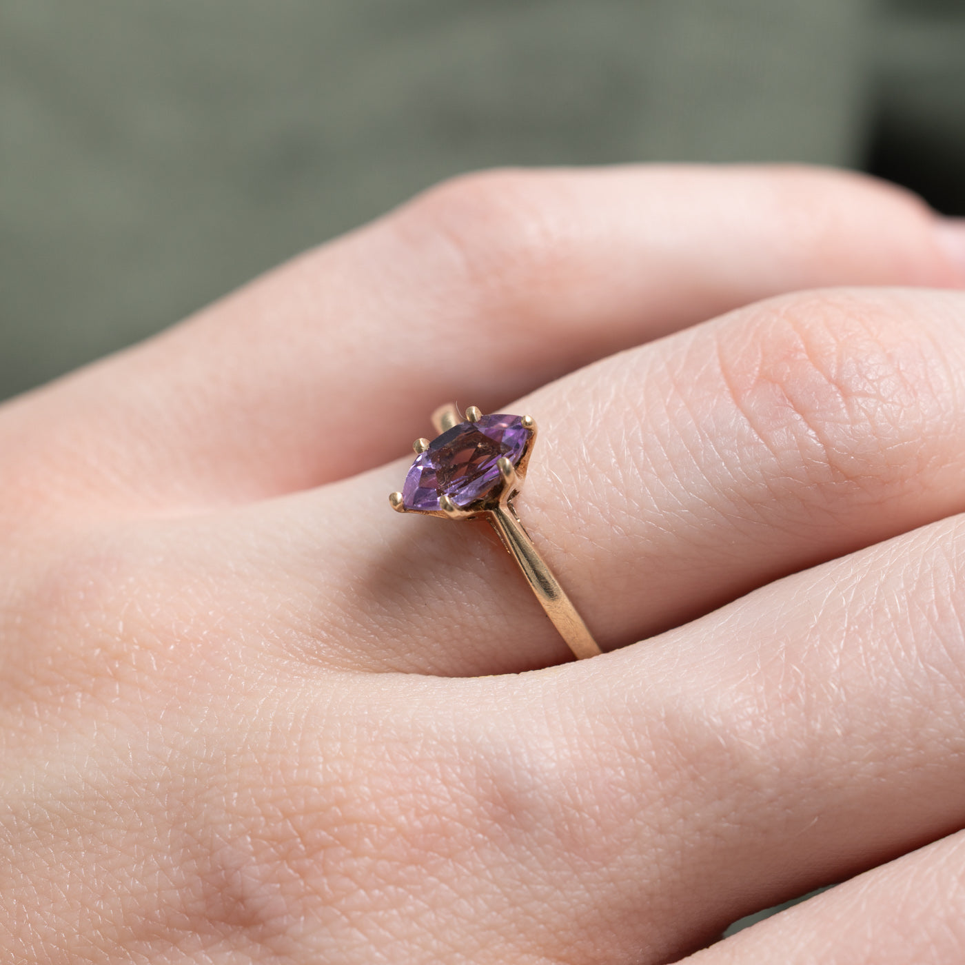 Marquise Cut Amethyst Ring | 0.46ct | SZ 5.75 |