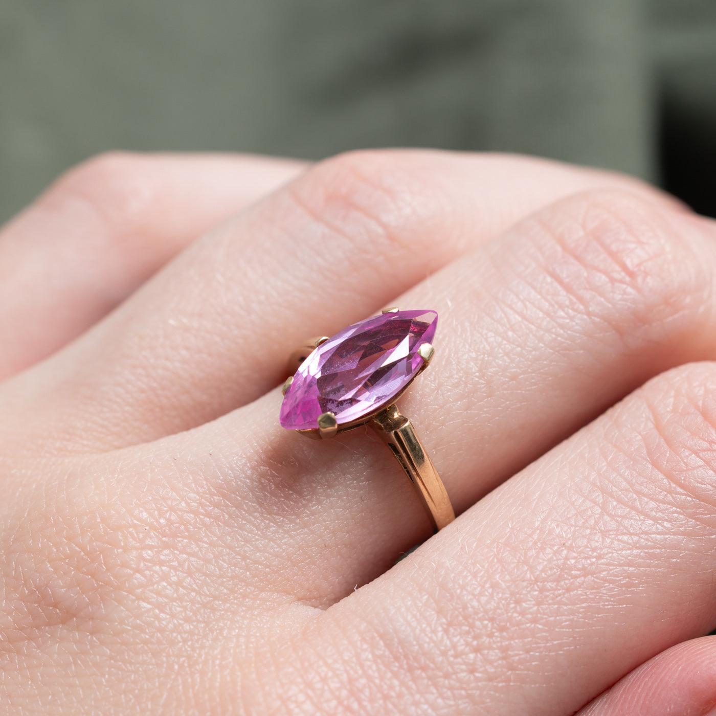 Marquise Cut Synthetic Spinel Ring | 2.94ct | SZ 6.5 |