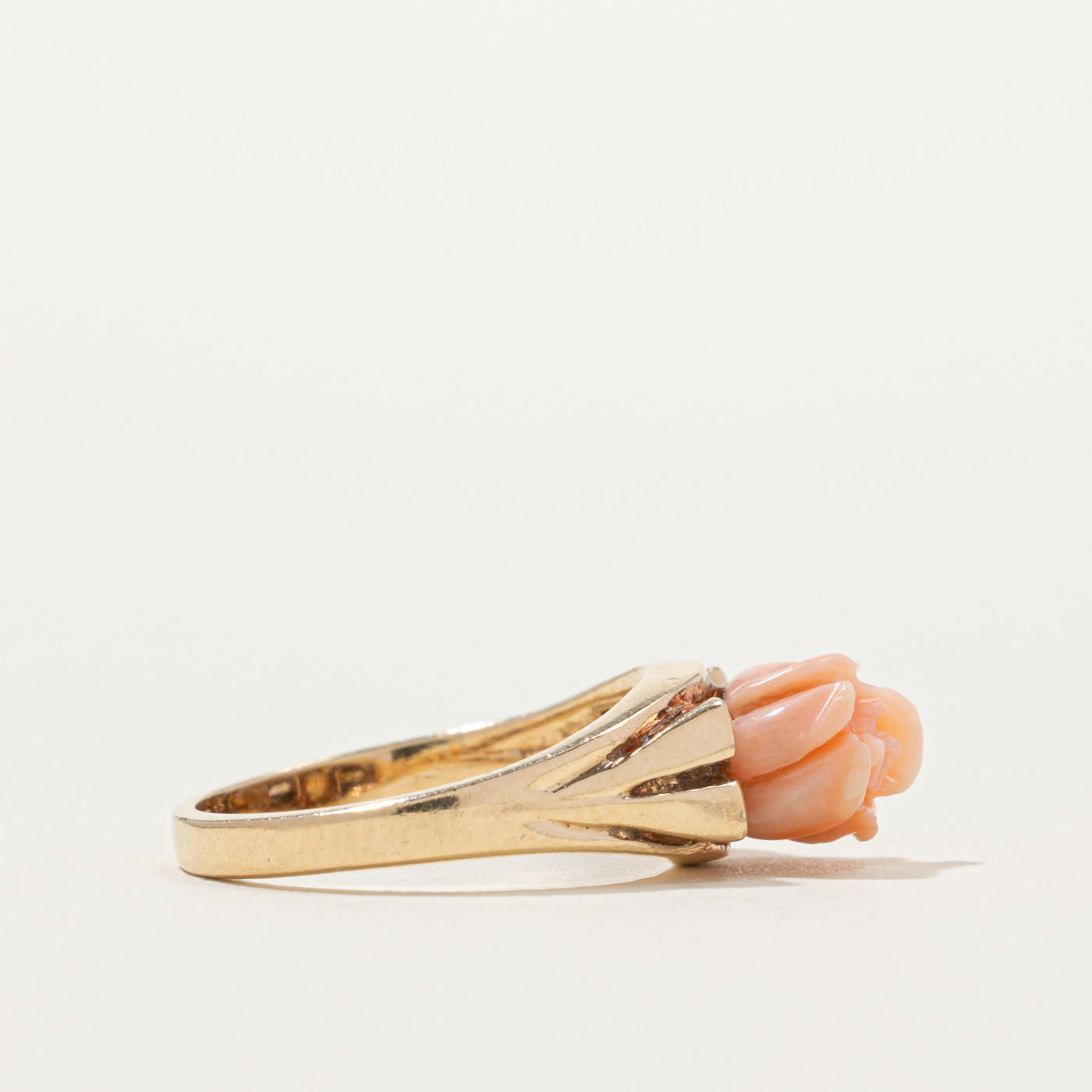 10k Coral Rose Ring | SZ 4.5