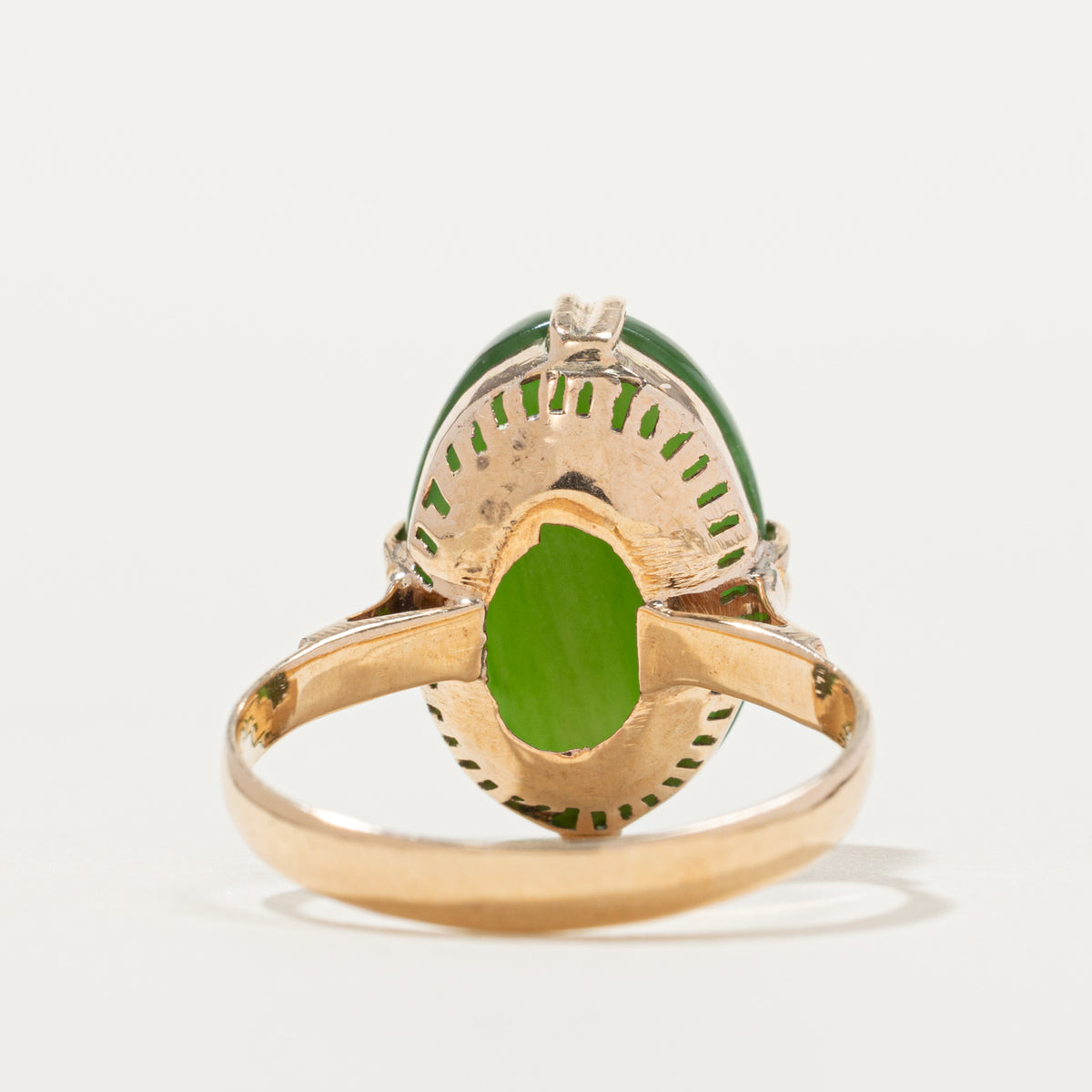 Solitaire Nephrite Jade Ring | SZ 6.5