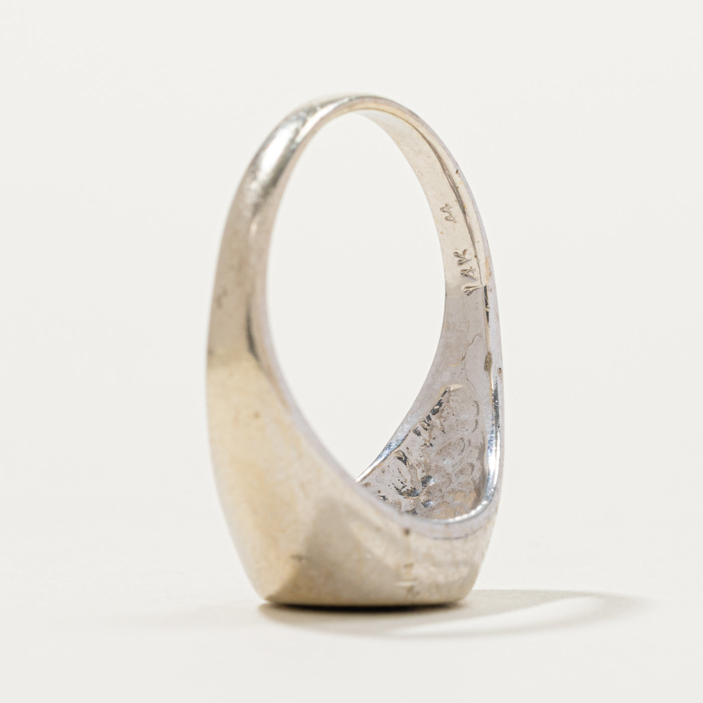 14k Onyx & Diamond Yin Yang Signet Ring | SZ 7.25