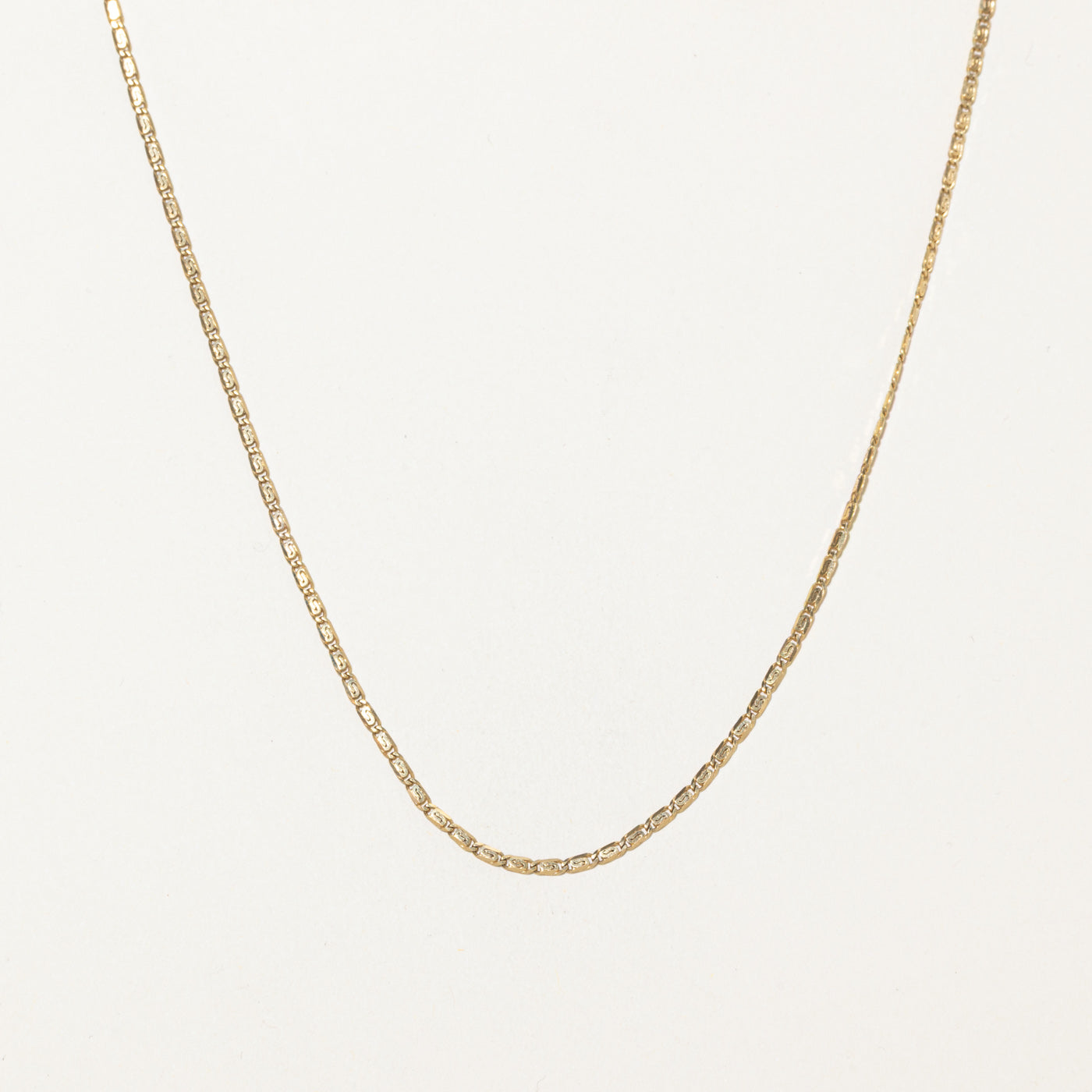 14k Yellow Gold Scroll Chain | 18"
