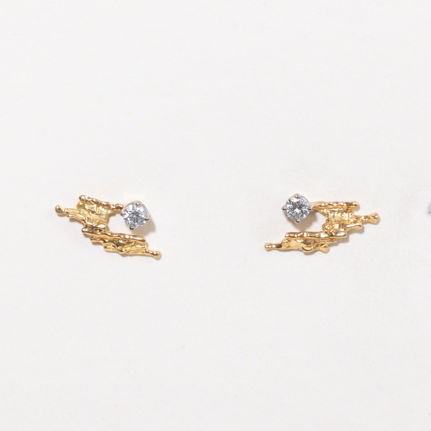 18k Diamond Abstract Stud Earrings | 0.28ctw