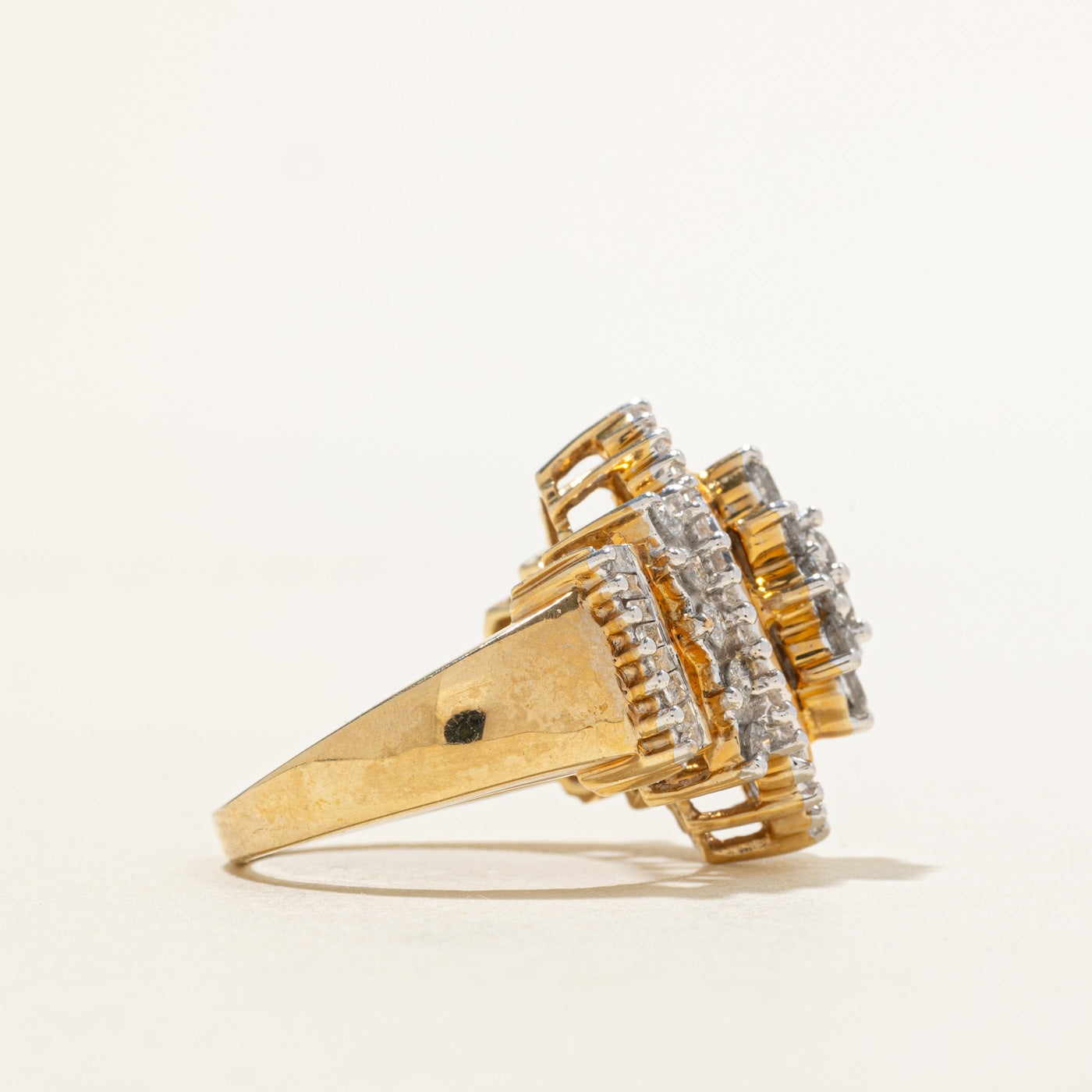 10k Diamond Marquise Cluster Cocktail Ring | 1.94ctw | SZ 7