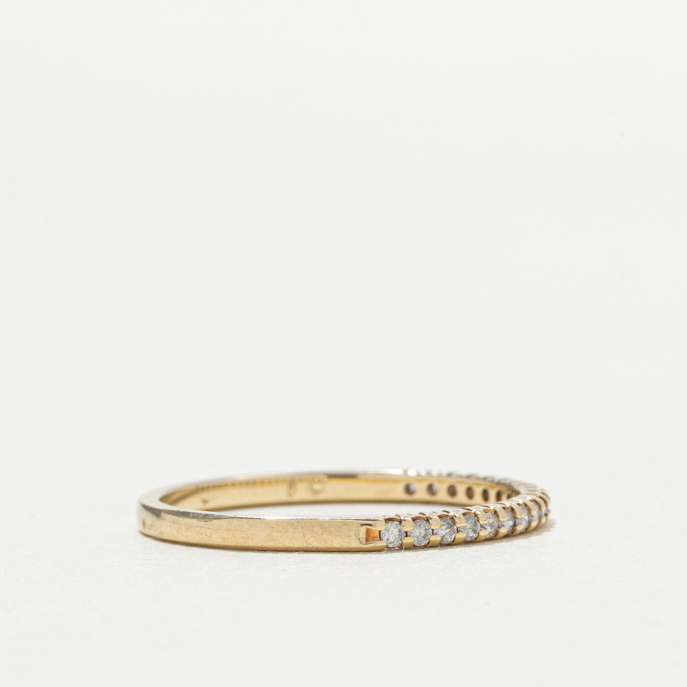 10k Semi Eternity Diamond Band | SZ 7