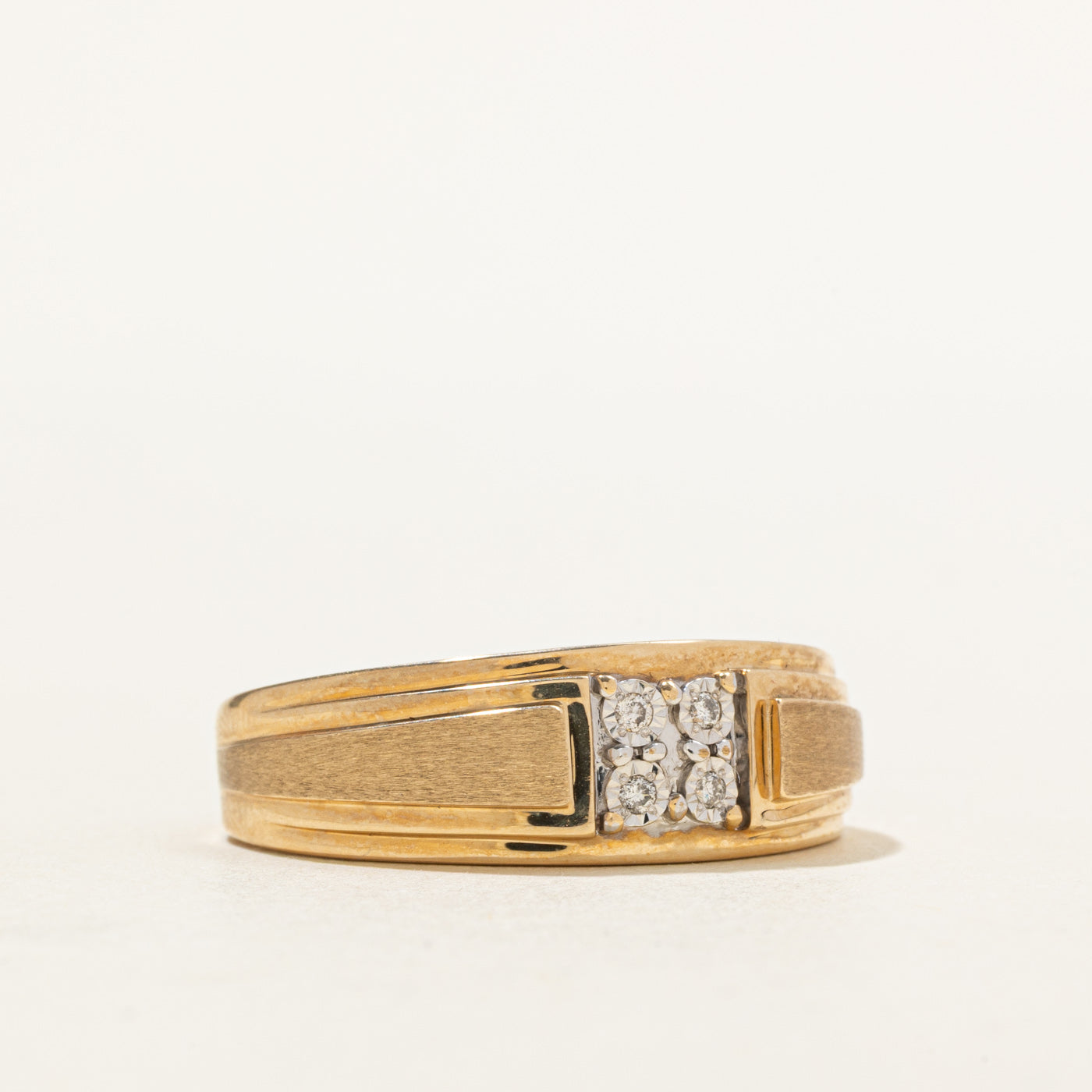 10k Diamond Square Cluster Ring | 0.04ctw | SZ 11.25