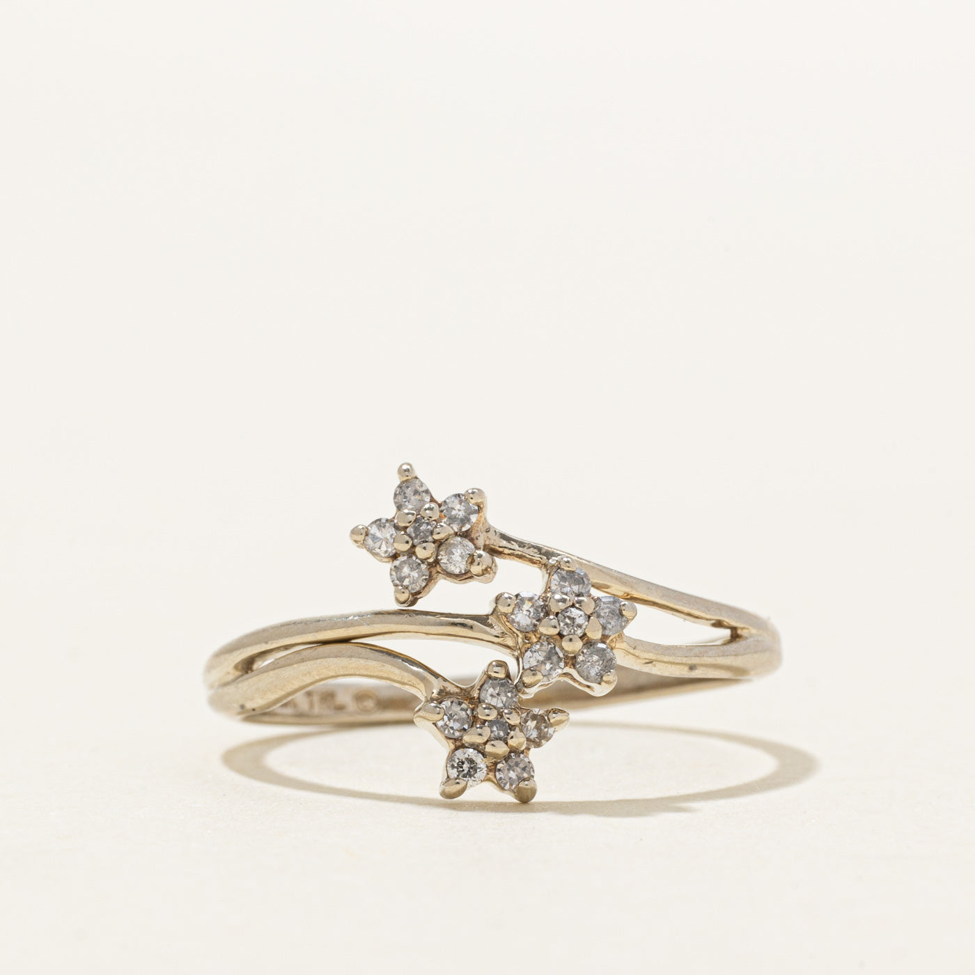 10K Diamond Multi Floral Cluster Ring | SZ 7.25