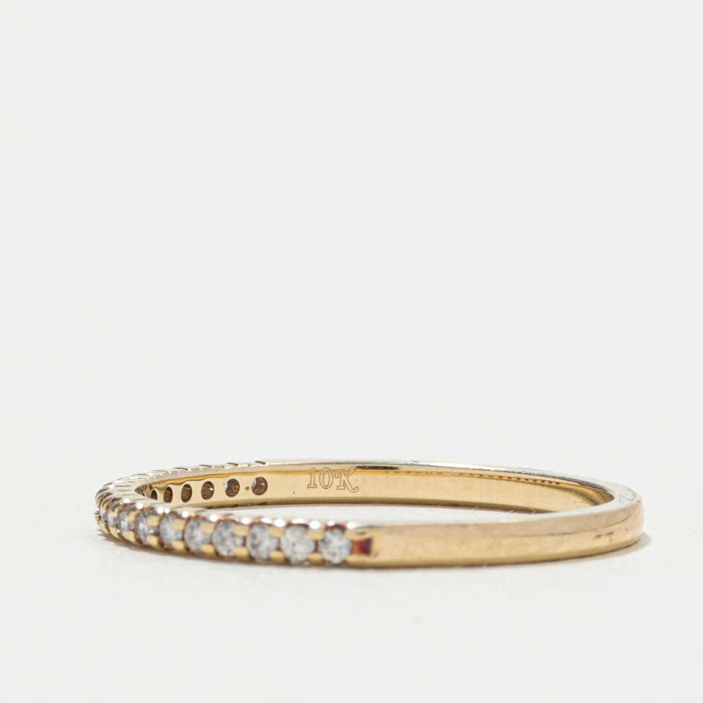 10k Semi Eternity Diamond Band | SZ 7