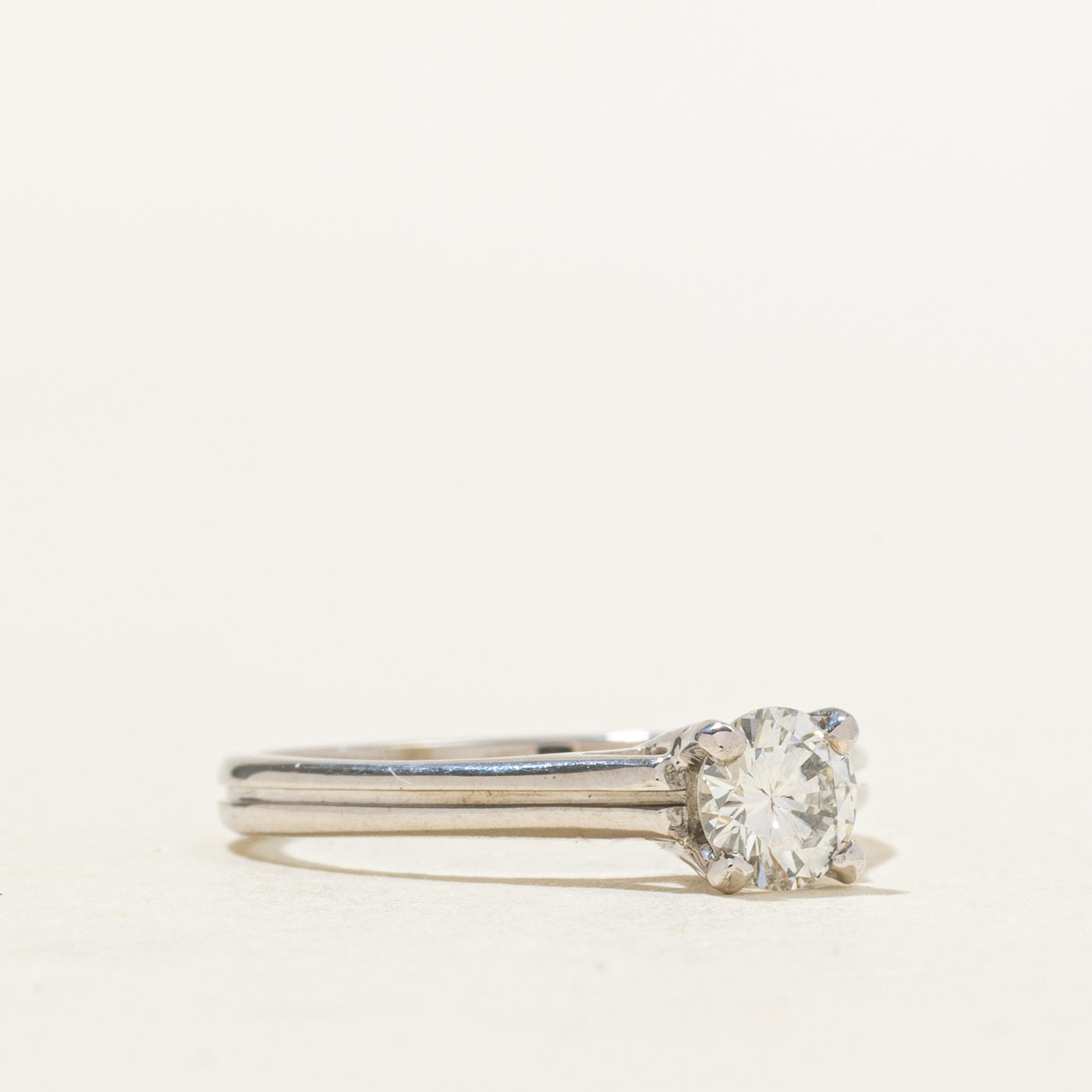 ‘Birks’ 18k Round Brilliant Solitaire Diamond Ring | 0.47ct VS1 H/I | SZ 5.75