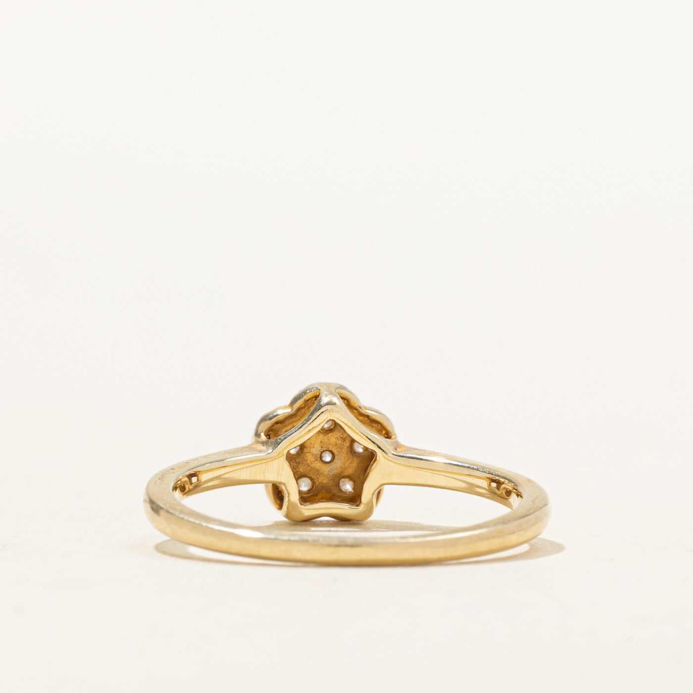 10k Diamond Cluster Floral Ring | 0.26ctw | SZ 6.5