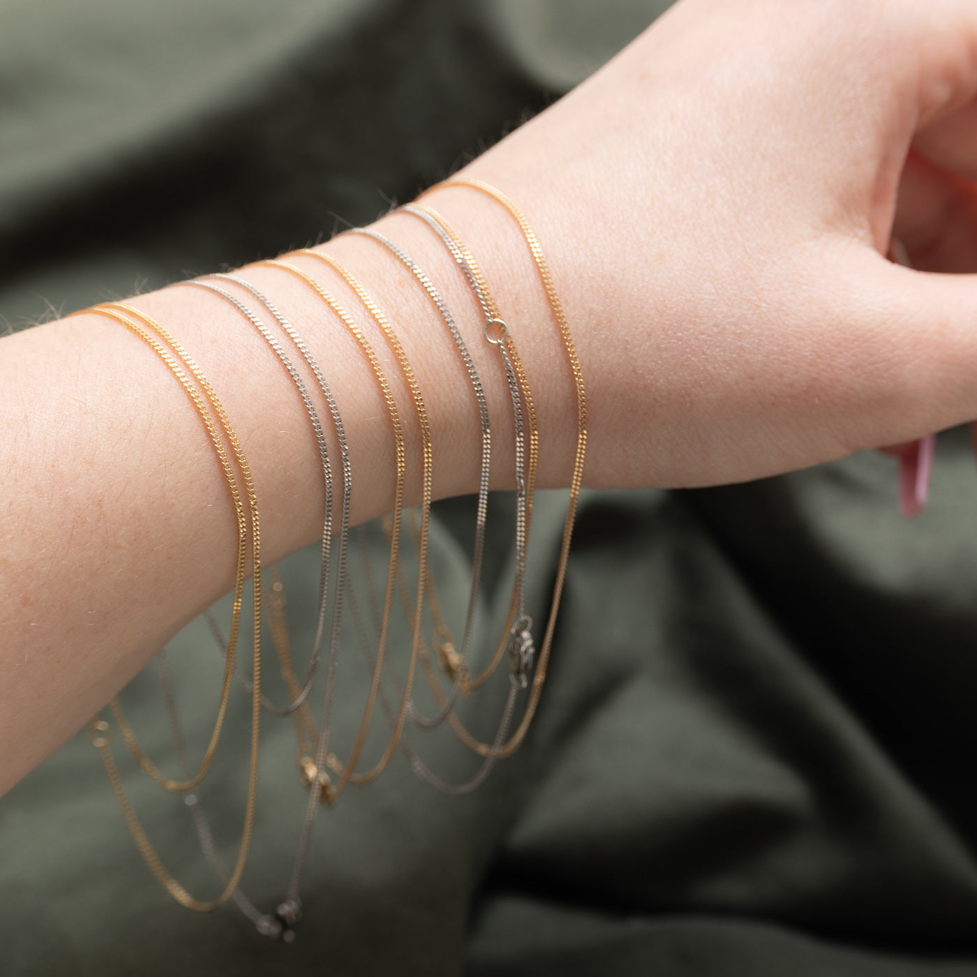 Chaîne dorée signature « 100 façons » | 1,00 mm | Ajustable 