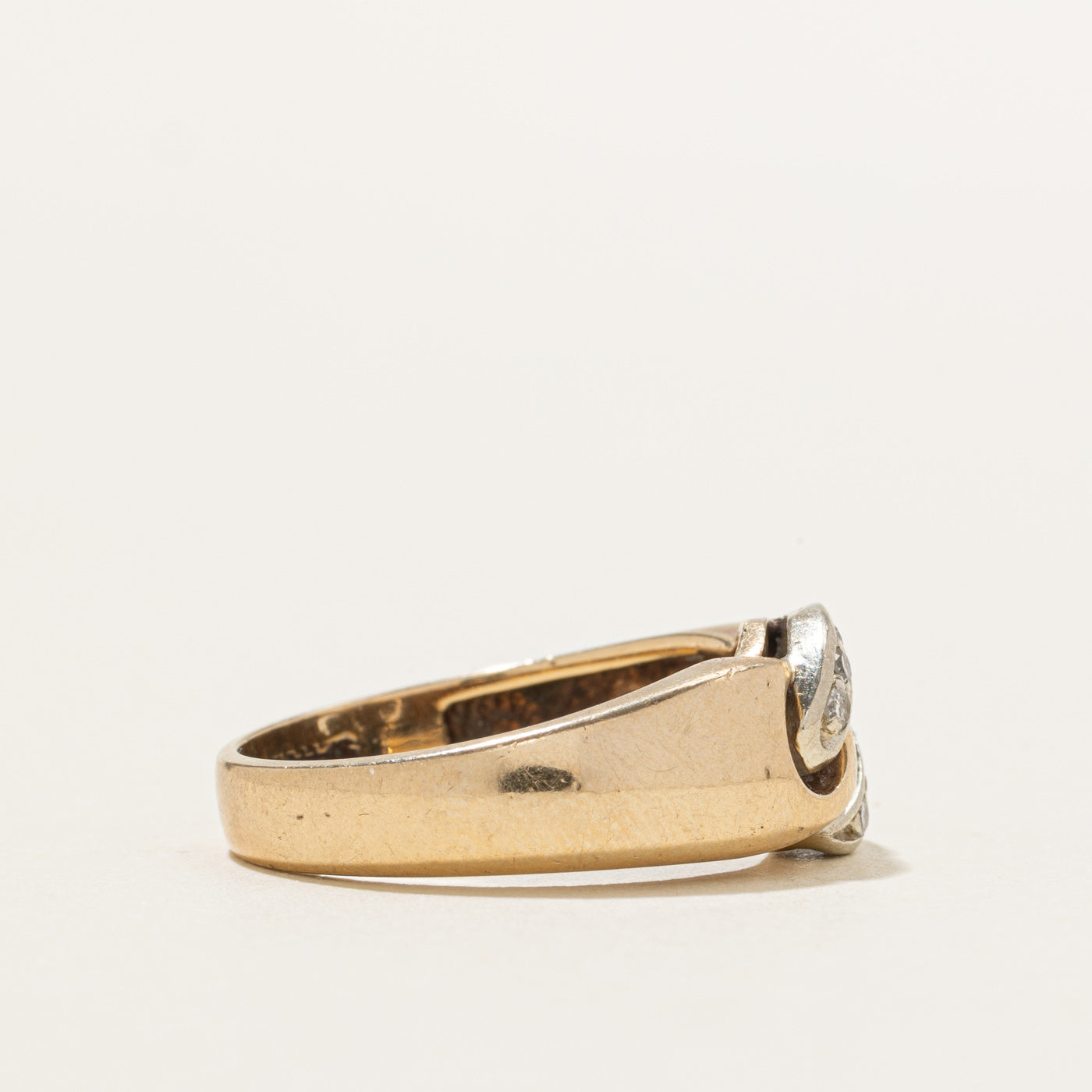 Title 10K Ring 3075-28 Geometric Band | SZ 6.75