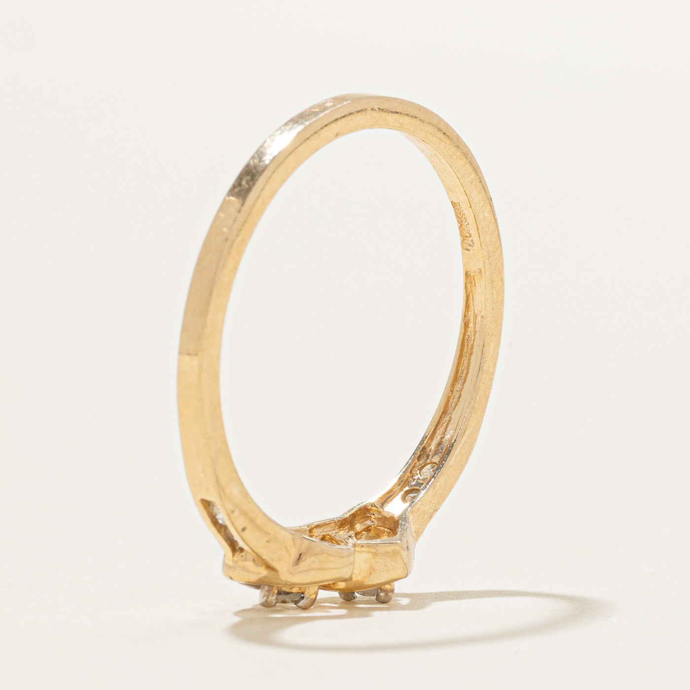 10K Diamond Double Heart Ring | SZ 7.0