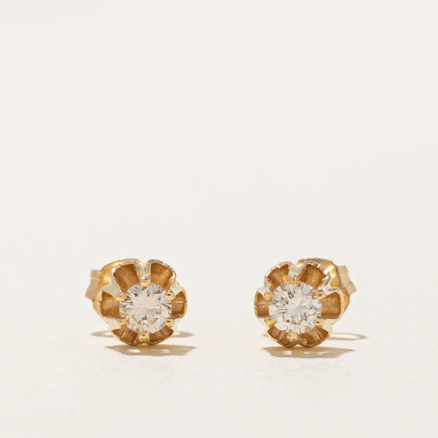 14k Illusion Set Diamond Stud Earrings | 0.20ctw